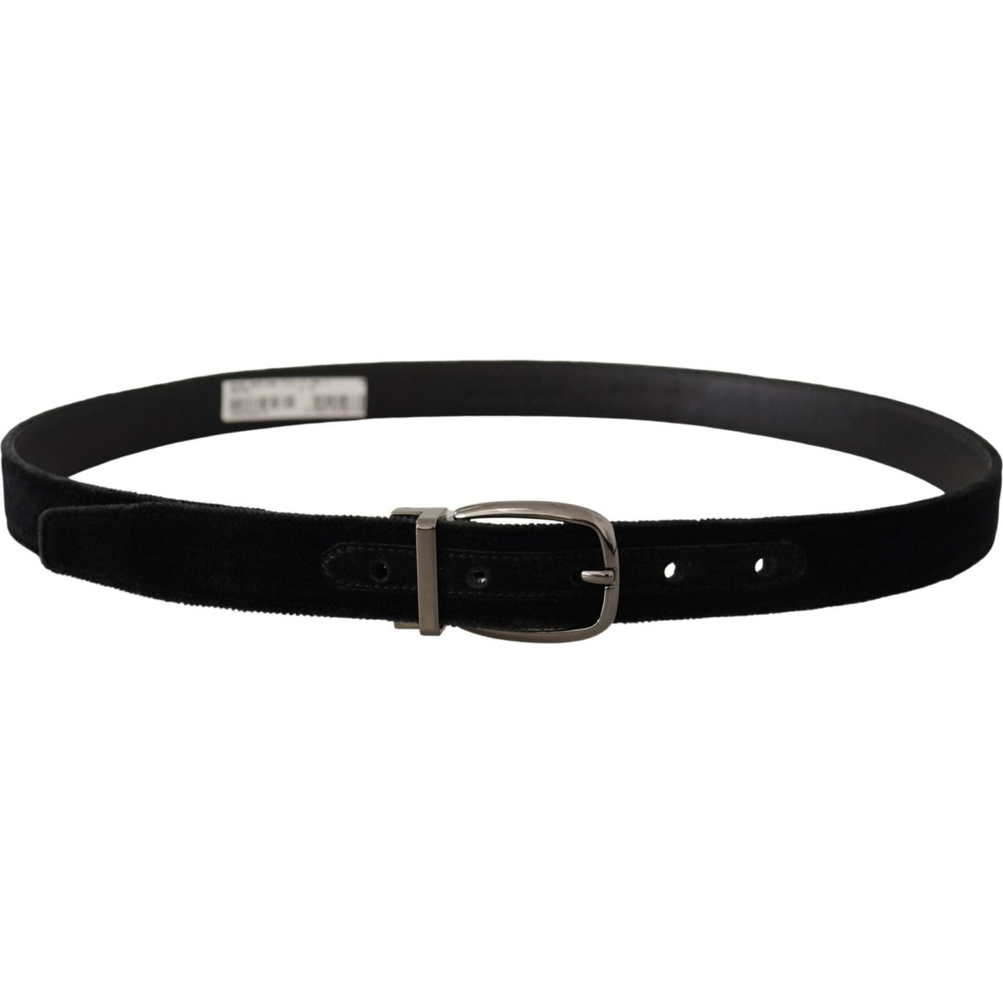 Dolce & Gabbana Elegant Black Velvet Designer Belt Dolce & Gabbana Black