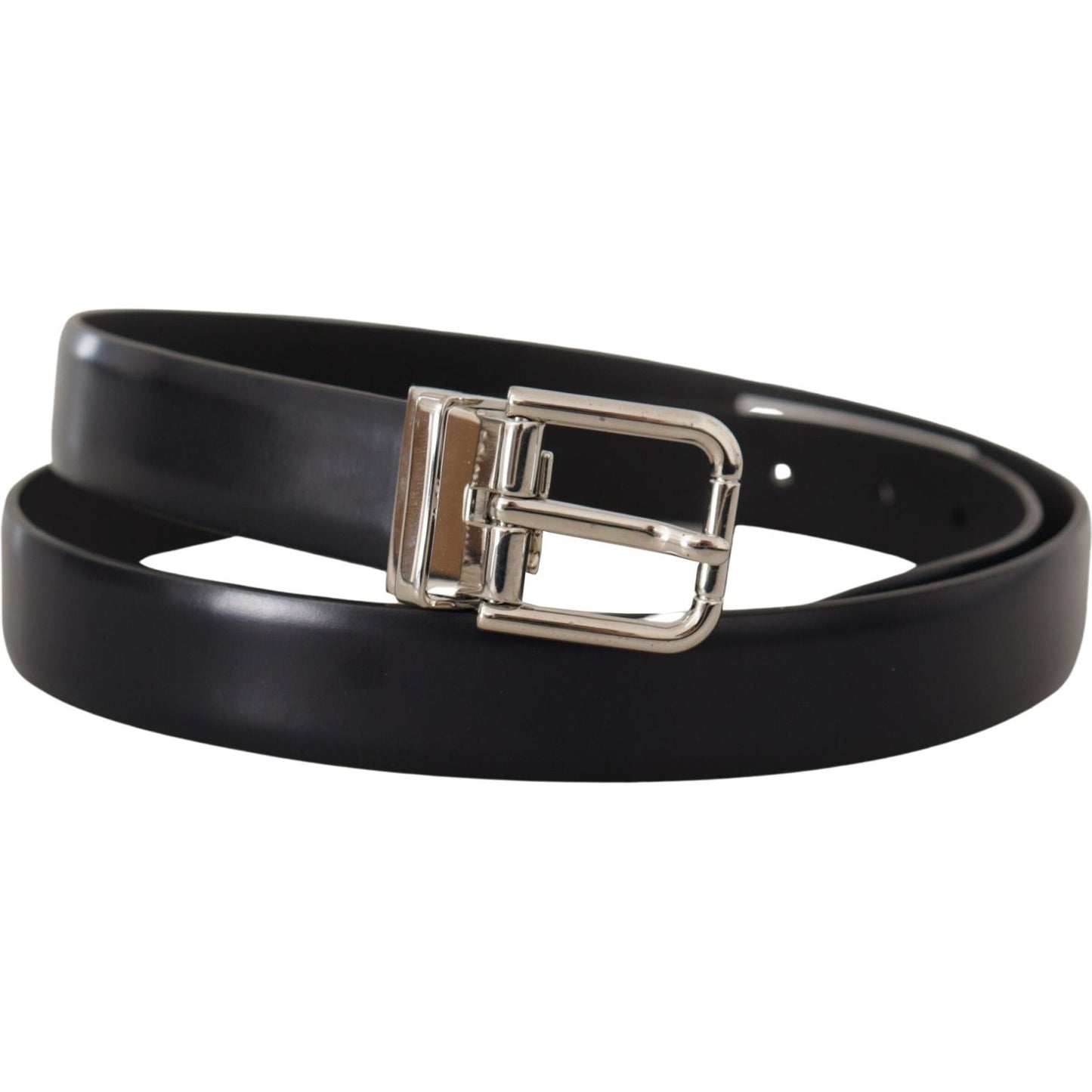 Dolce & Gabbana Elegant Leather Belt with Metal Buckle Dolce & Gabbana Dark Slate Gray