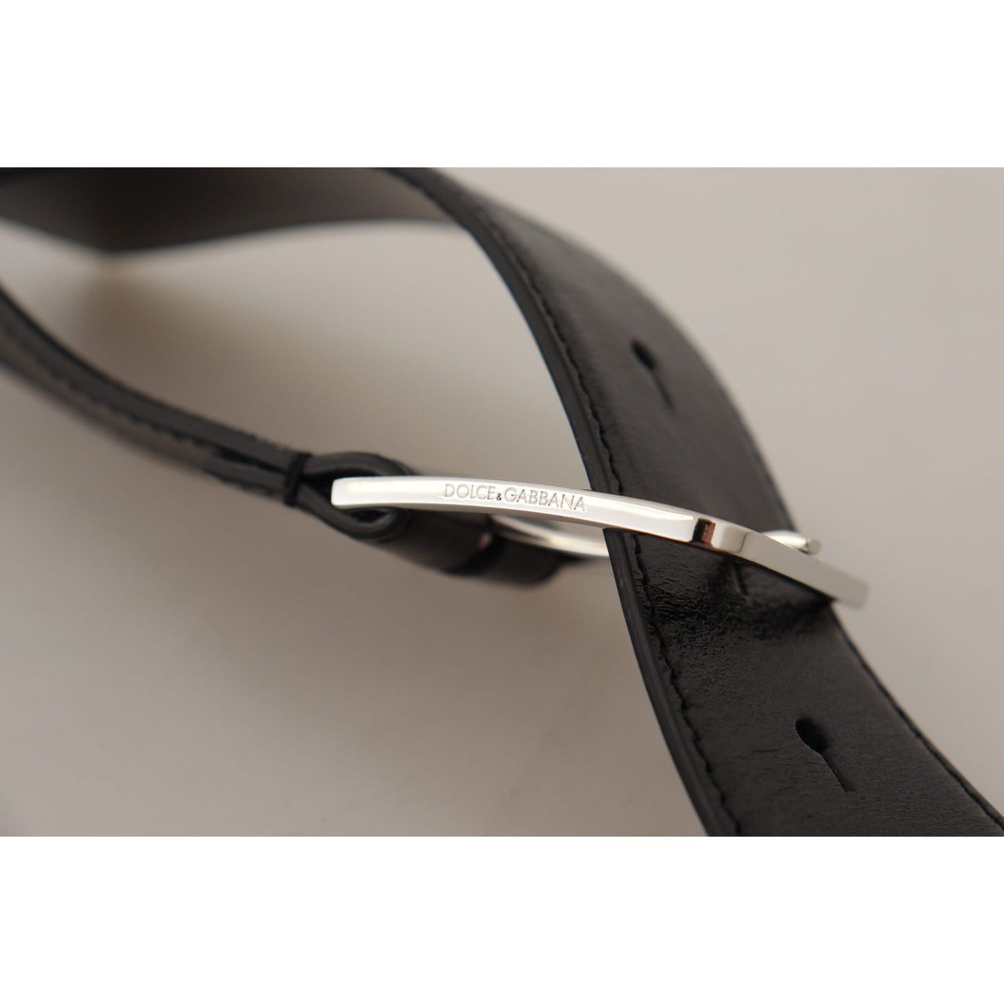 Dolce & Gabbana Elegant Leather Belt with Metal Buckle Dolce & Gabbana Rosy Brown