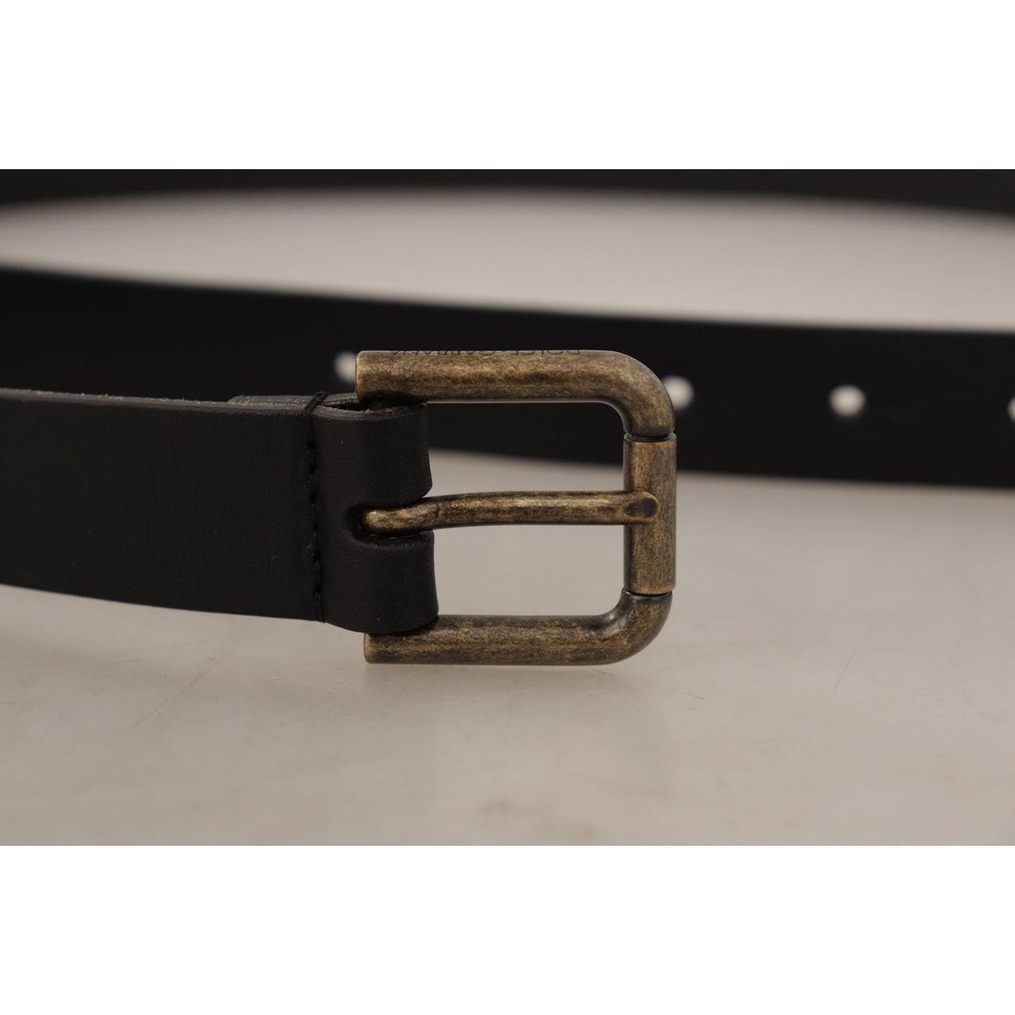 Dolce & Gabbana Elegant Italian Leather Belt Dolce & Gabbana Dark Gray