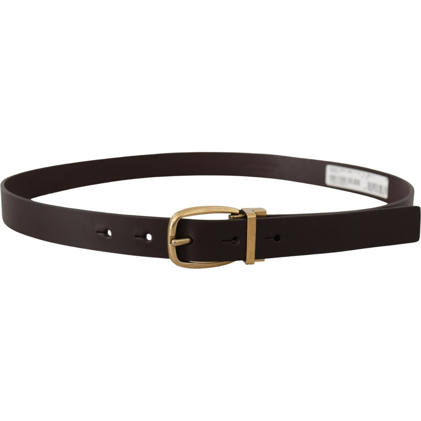 Dolce & Gabbana Elegant Dark Brown Leather Belt Dolce & Gabbana Dark Slate Gray