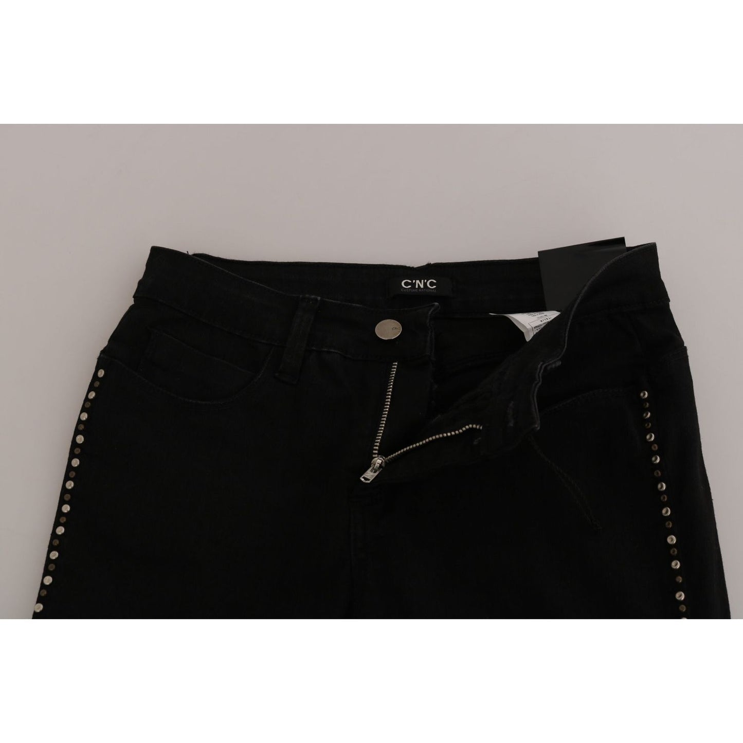 Costume National Chic Mid Waist Skinny Black Denim Costume National Dark Gray