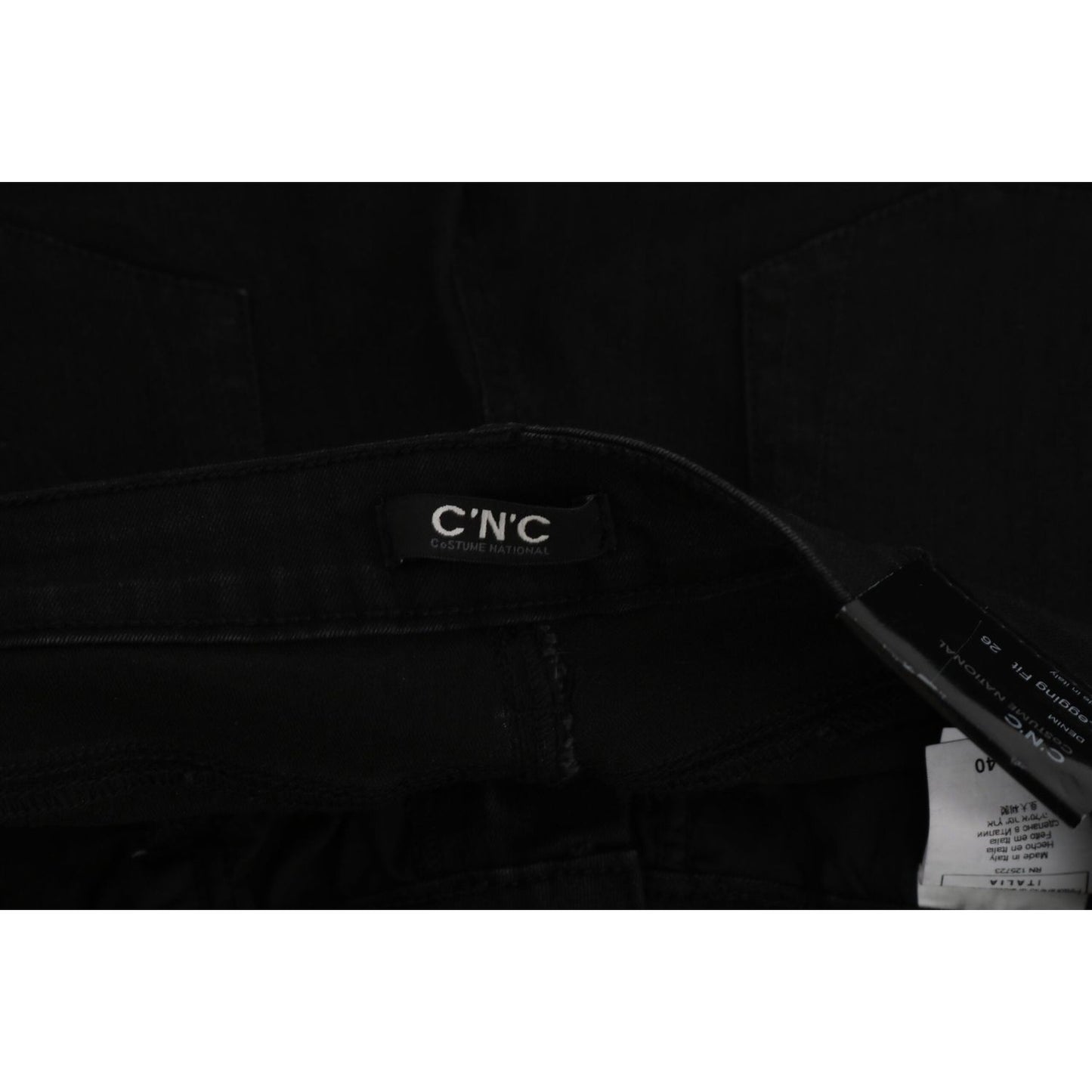 Costume National Chic Mid Waist Skinny Black Denim Costume National Black