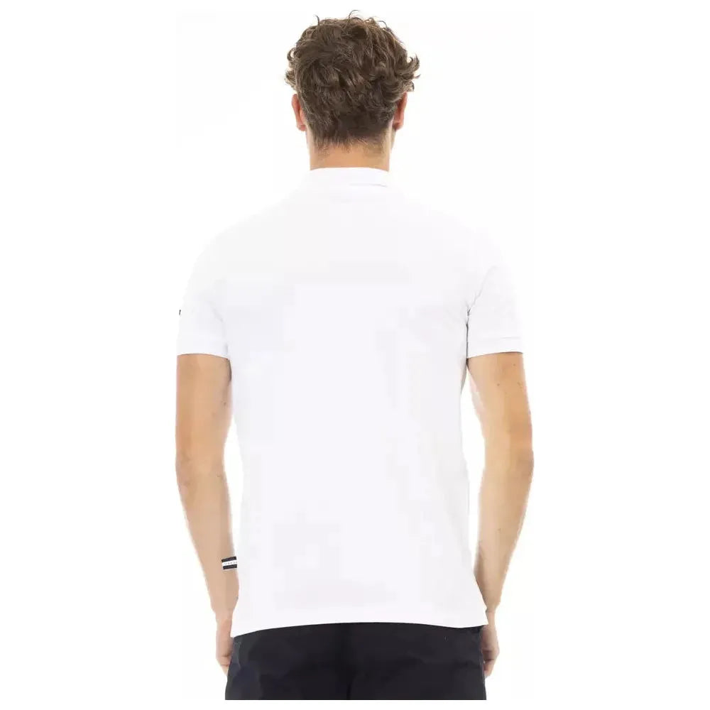 Baldinini Trend Black Cotton Men Polo Shirt Baldinini Trend Misty Rose