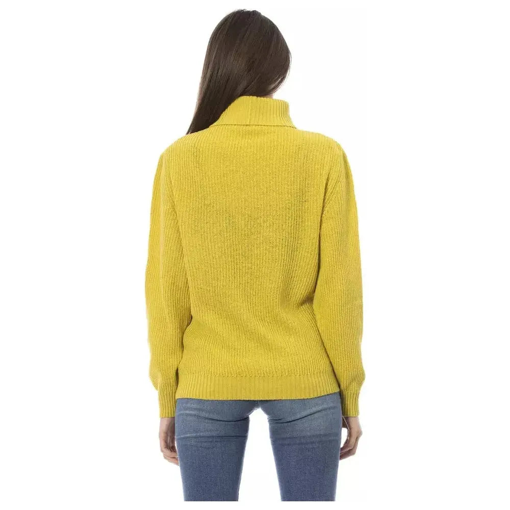 Baldinini Trend Yellow Wool Women Sweater Baldinini Trend Goldenrod