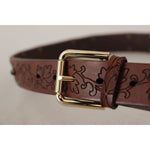 Dolce & Gabbana Elegant Leather Belt with Metal Buckle Dolce & Gabbana Dark Gray