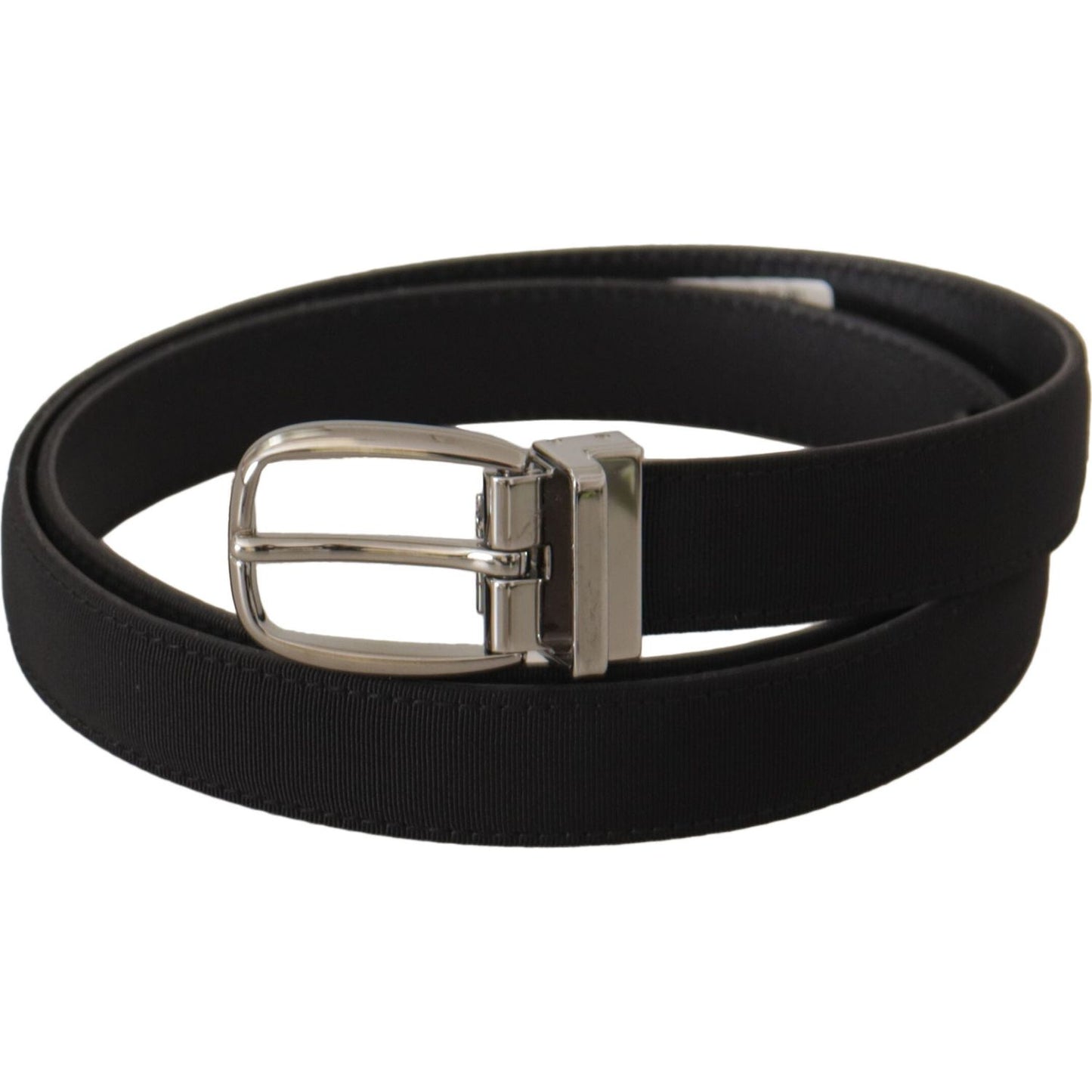 Dolce & Gabbana Elegant Black Canvas & Leather Belt Dolce & Gabbana Black