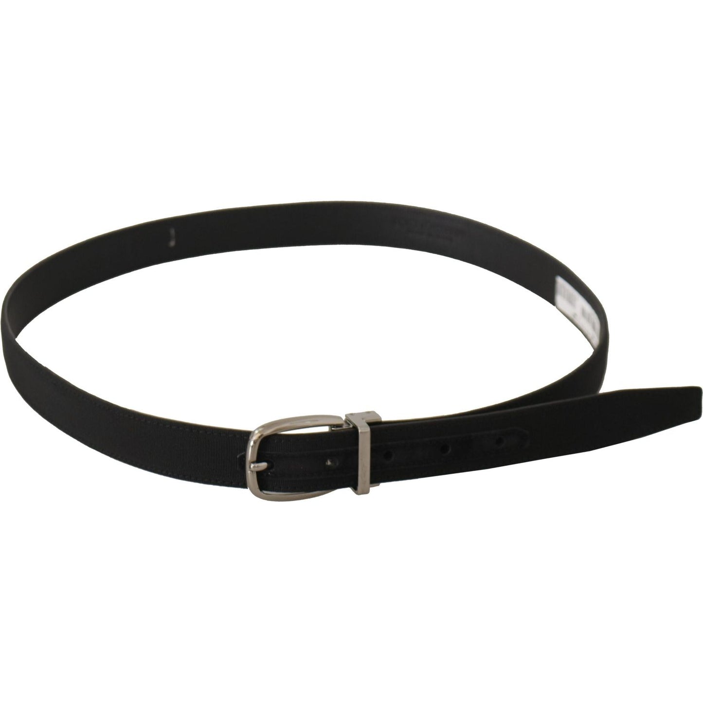 Dolce & Gabbana Elegant Black Canvas & Leather Belt Dolce & Gabbana Black