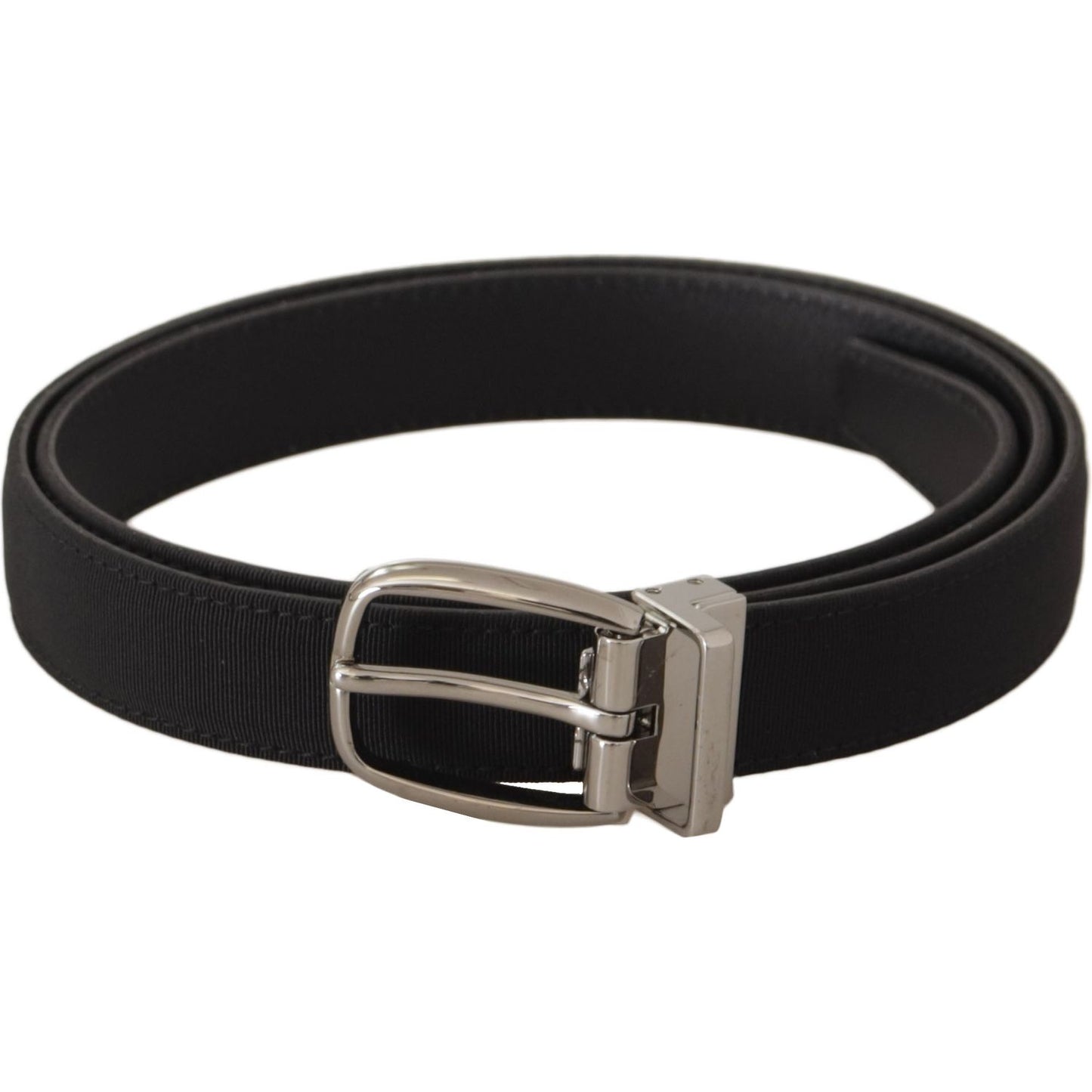 Dolce & Gabbana Elegant Black Canvas & Leather Belt Dolce & Gabbana Black