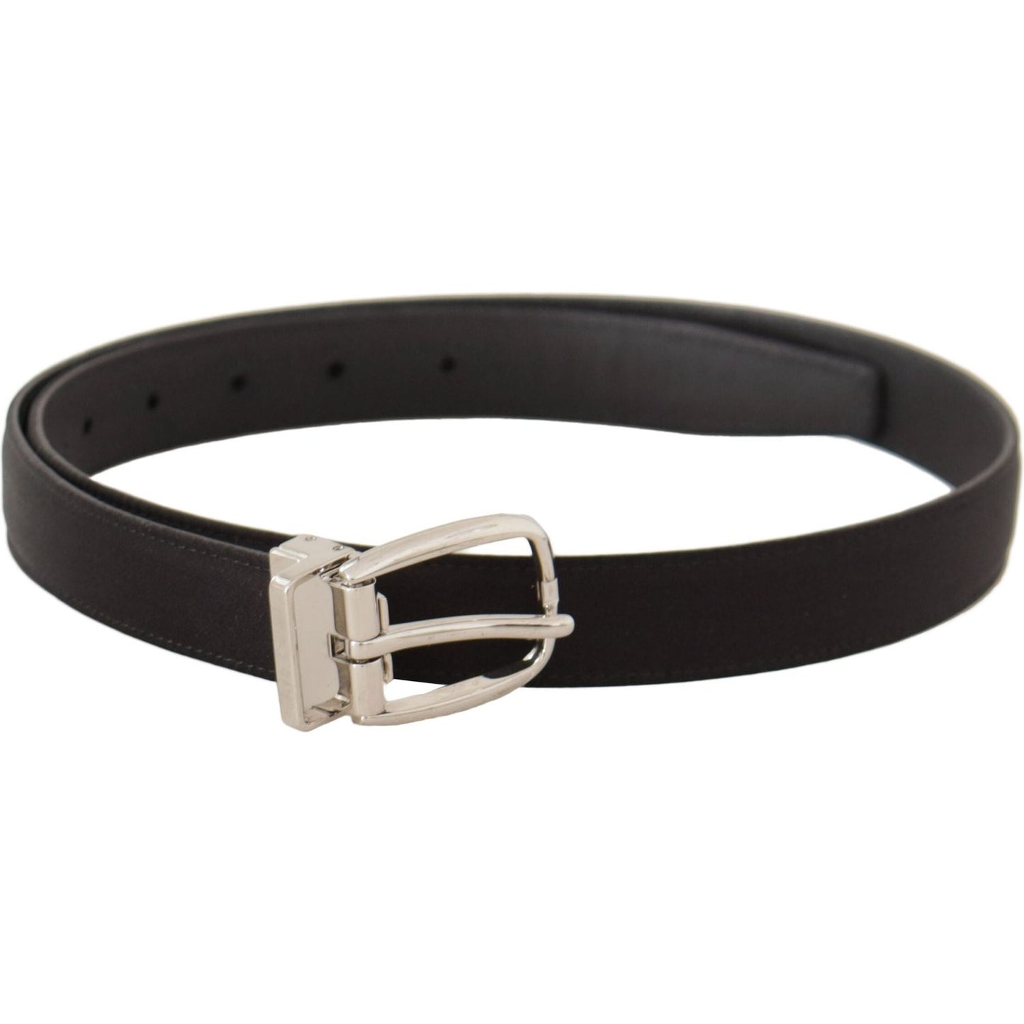 Dolce & Gabbana Elegant Black Leather-Canvas Designer Belt Dolce & Gabbana Dark Slate Gray