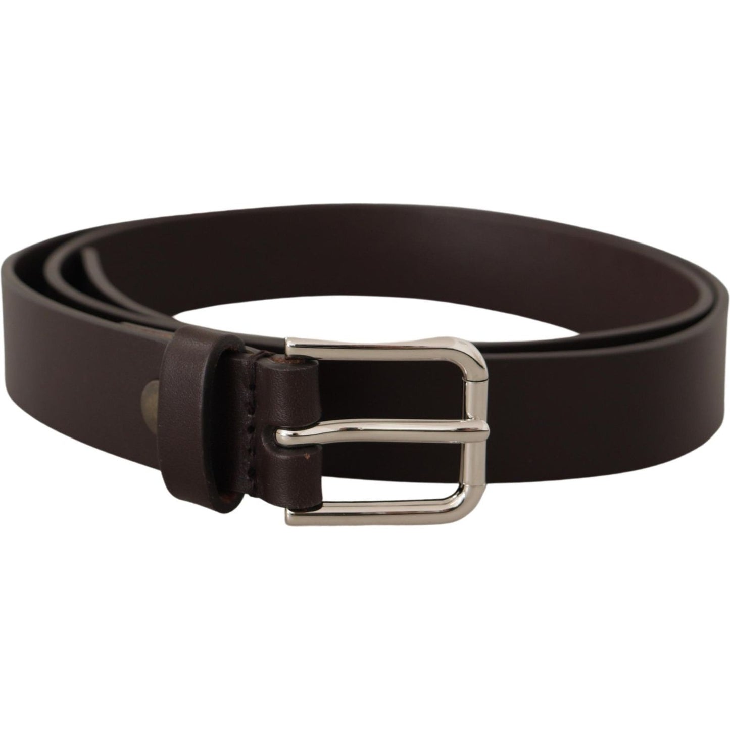 Dolce & Gabbana Elegant Leather Belt With Logo Buckle Dolce & Gabbana Black