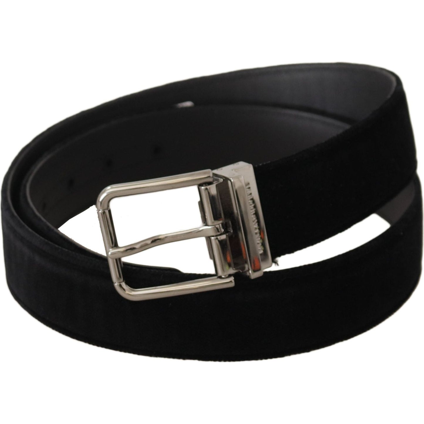 Dolce & Gabbana Sophisticated Velvet Leather Belt Dolce & Gabbana Black