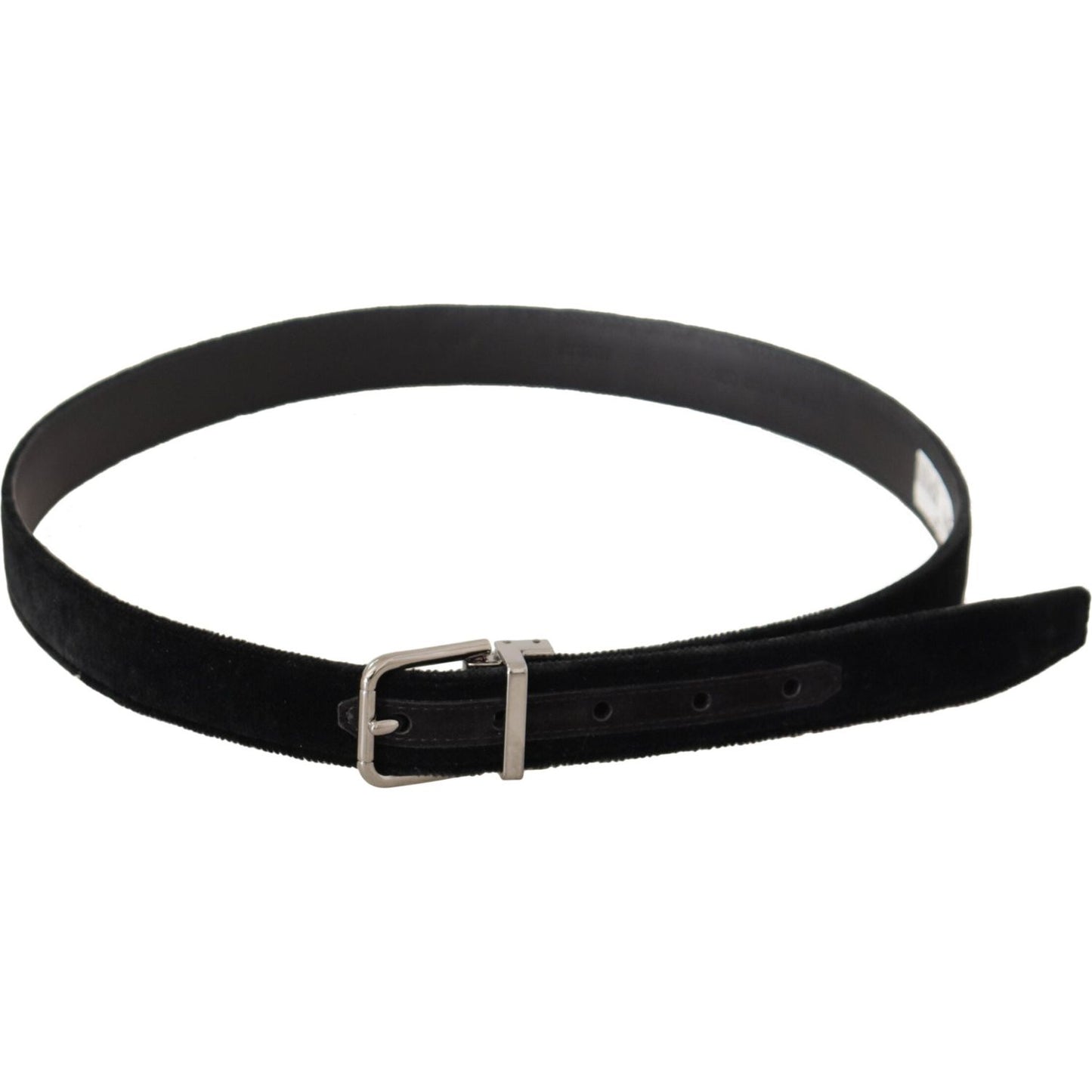 Dolce & Gabbana Elegant Black Velvet Designer Belt Dolce & Gabbana Black
