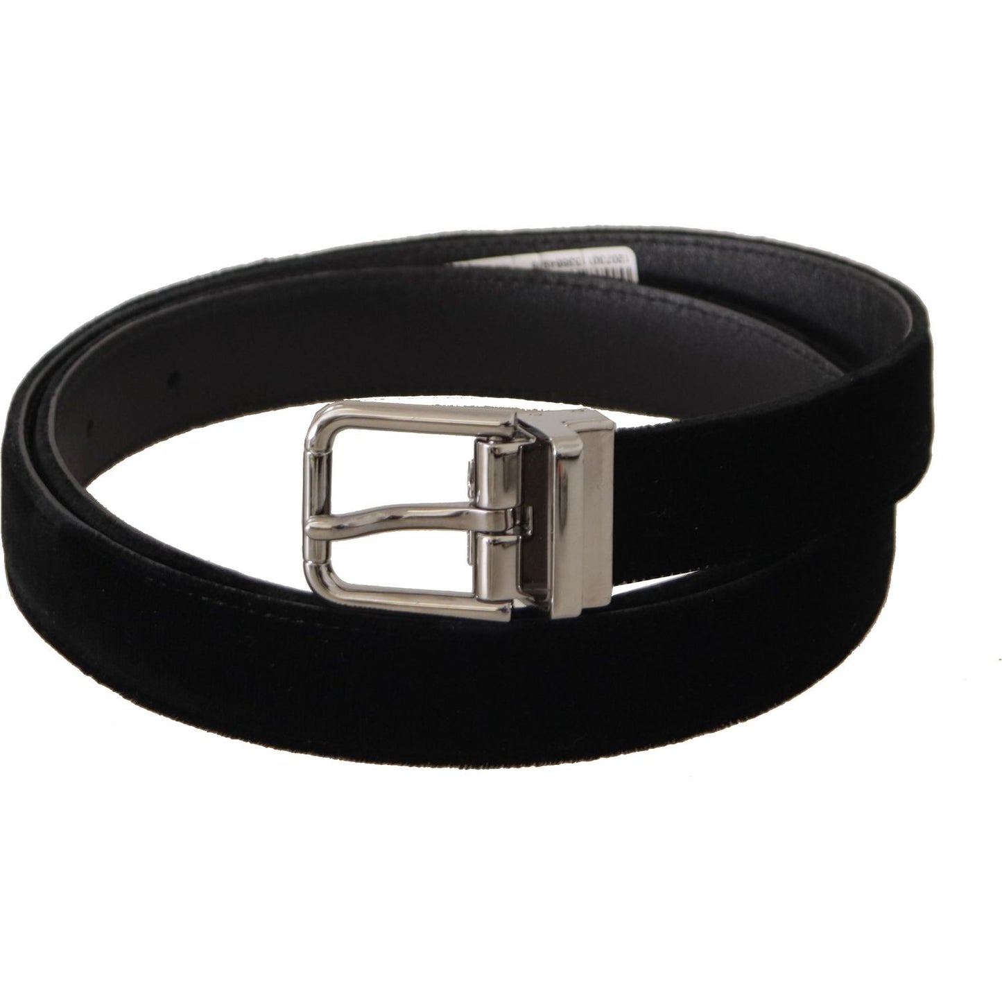 Dolce & Gabbana Elegant Velvet Designer Belt Dolce & Gabbana Black