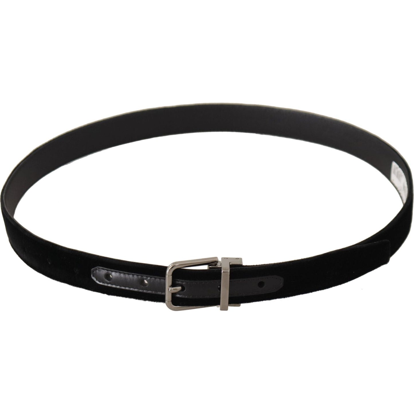 Dolce & Gabbana Elegant Velvet Designer Belt Dolce & Gabbana Black