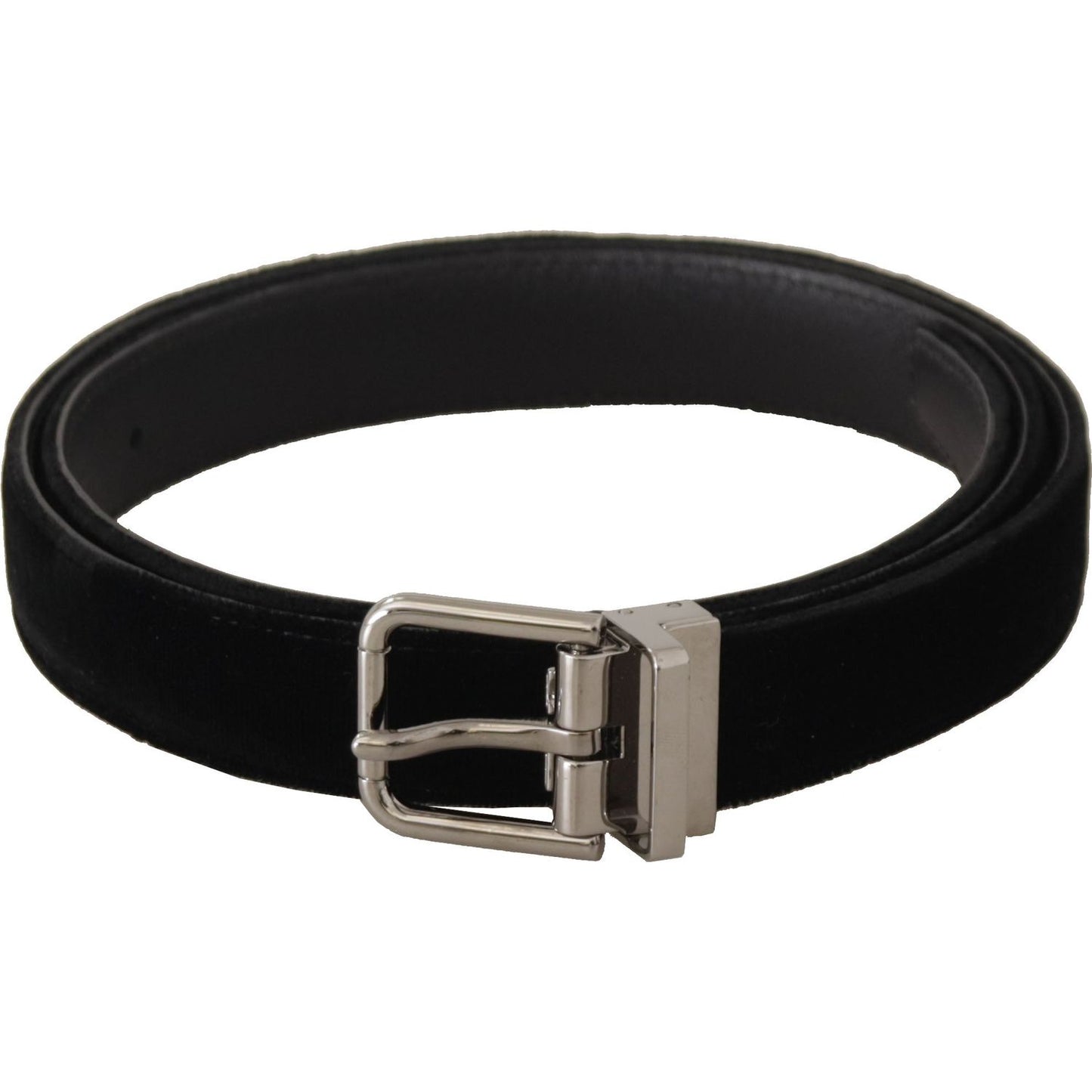 Dolce & Gabbana Elegant Velvet Designer Belt Dolce & Gabbana Black