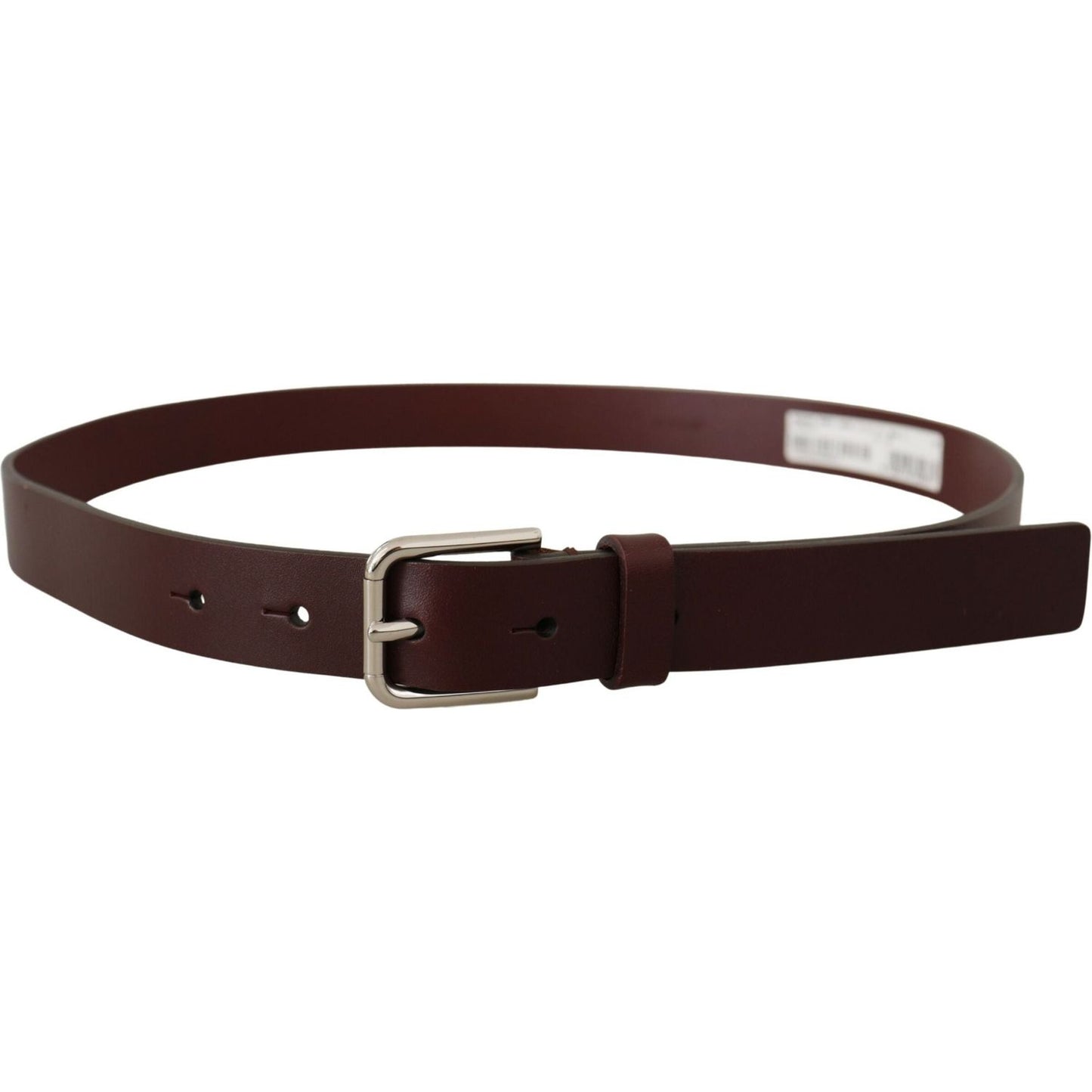 Dolce & Gabbana Maroon Luxe Leather Belt with Metal Buckle Dolce & Gabbana Dark Slate Gray