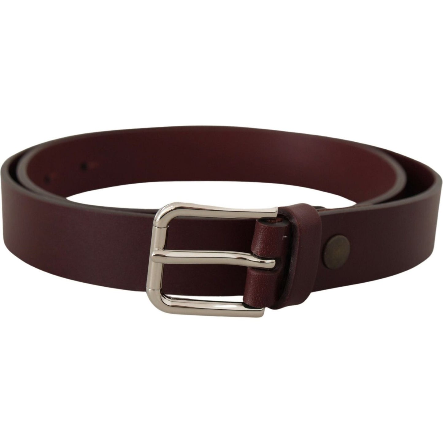 Dolce & Gabbana Maroon Luxe Leather Belt with Metal Buckle Dolce & Gabbana Dark Slate Gray