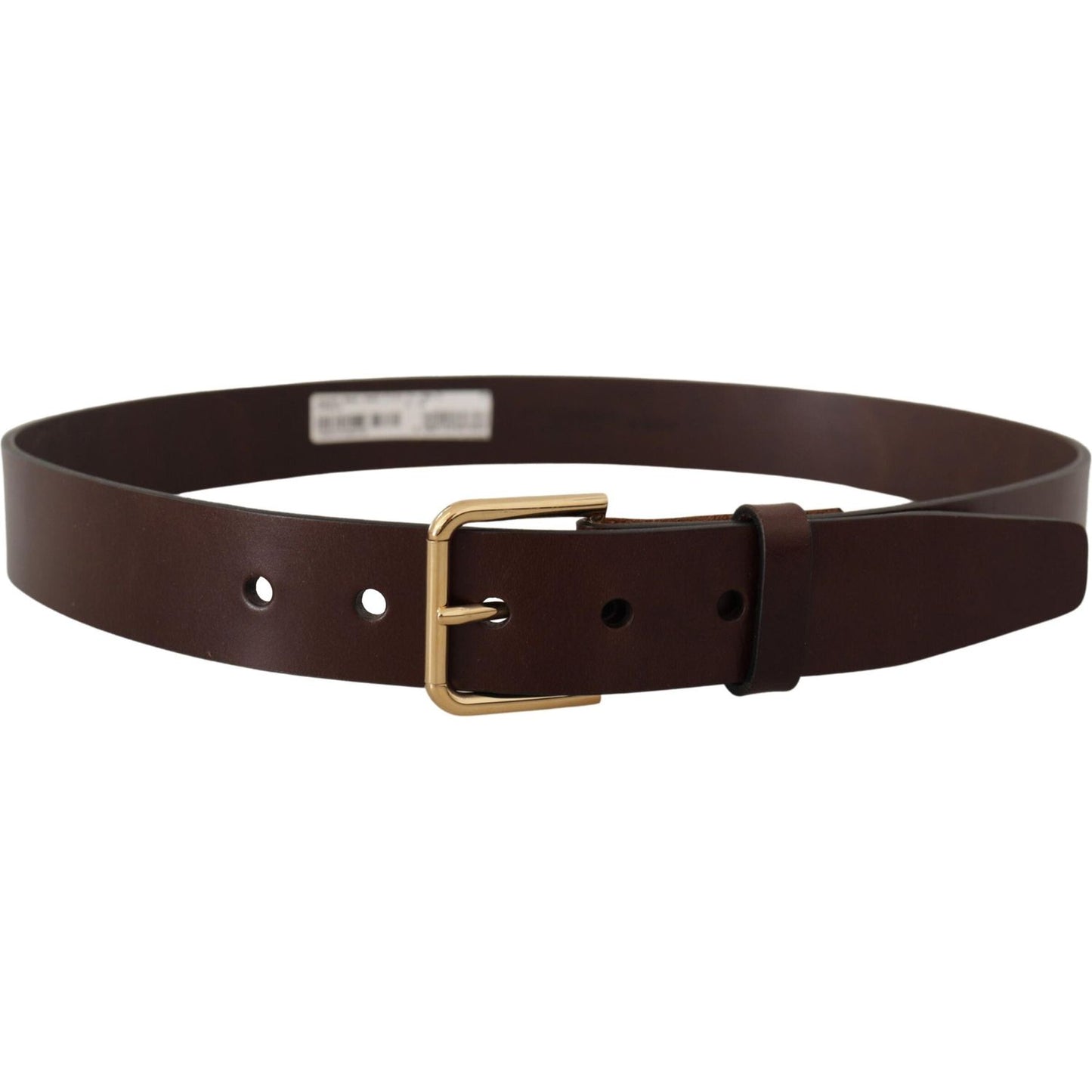 Dolce & Gabbana Elegant Black Leather Belt with Metal Buckle Dolce & Gabbana Dark Slate Gray