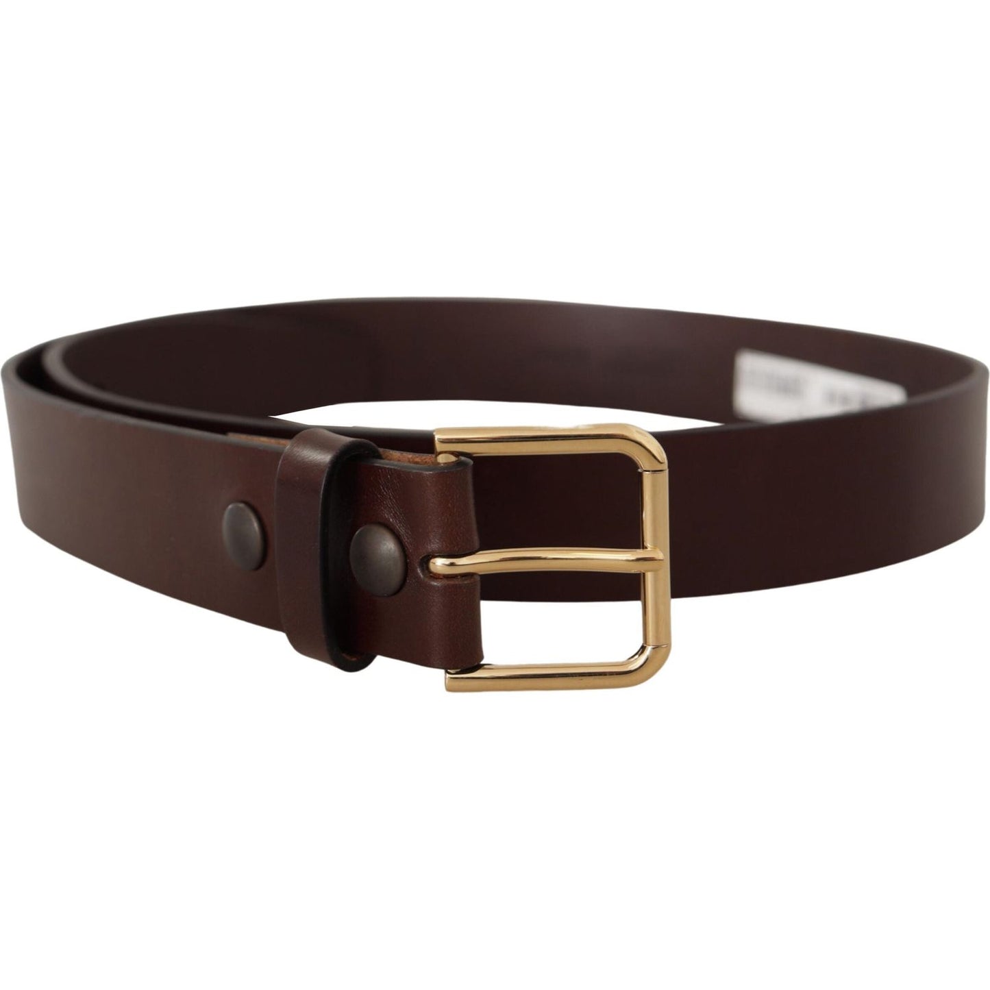 Dolce & Gabbana Elegant Black Leather Belt with Metal Buckle Dolce & Gabbana Dark Slate Gray
