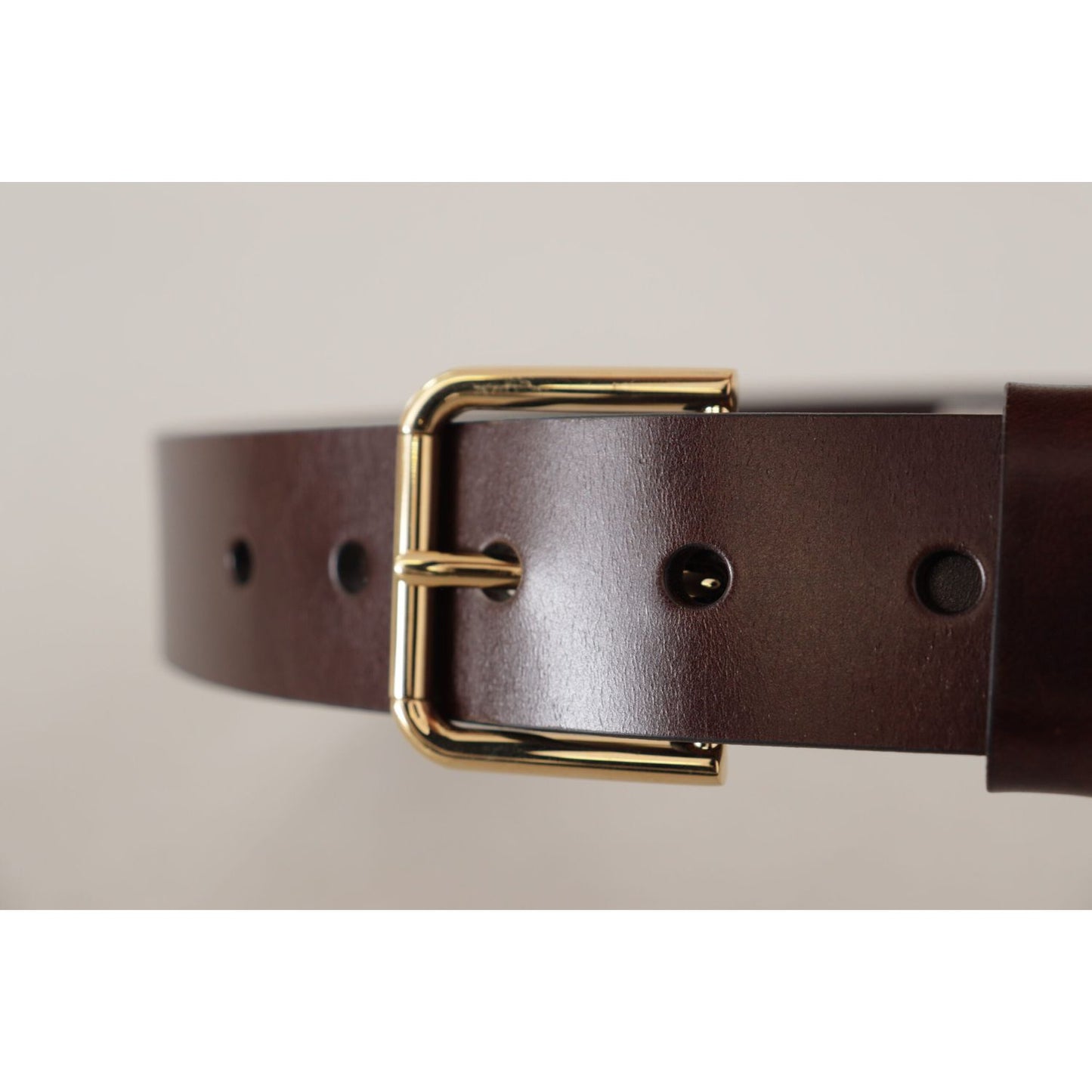 Dolce & Gabbana Elegant Black Leather Belt with Metal Buckle Dolce & Gabbana Gray