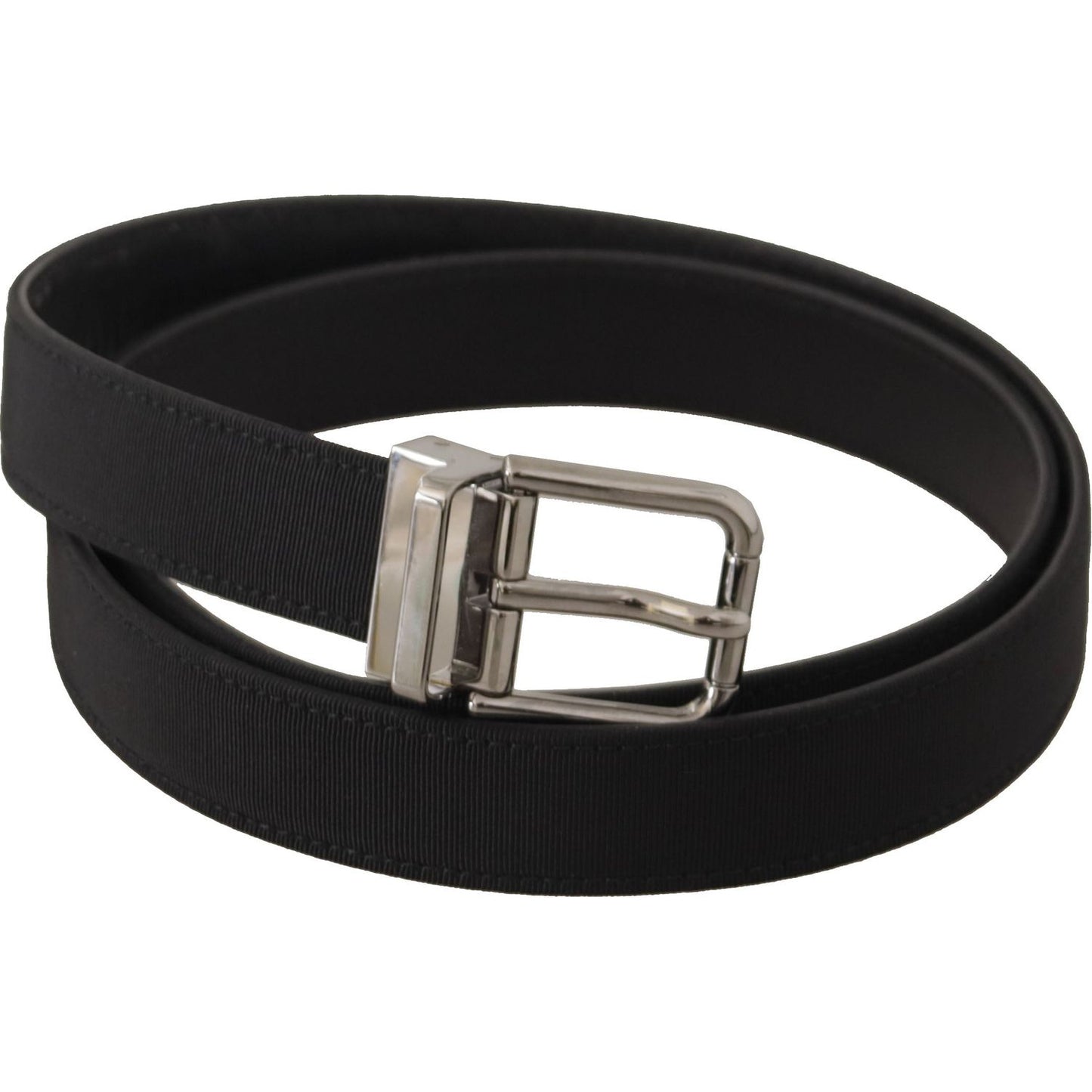 Dolce & Gabbana Elegant Black Leather Belt with Metal Buckle Dolce & Gabbana Black