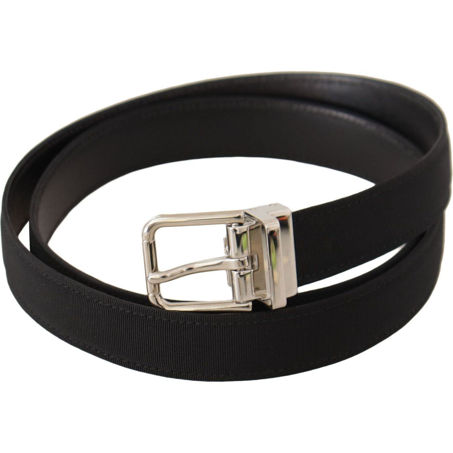 Dolce & Gabbana Elegant Black Canvas and Leather Belt Dolce & Gabbana Black