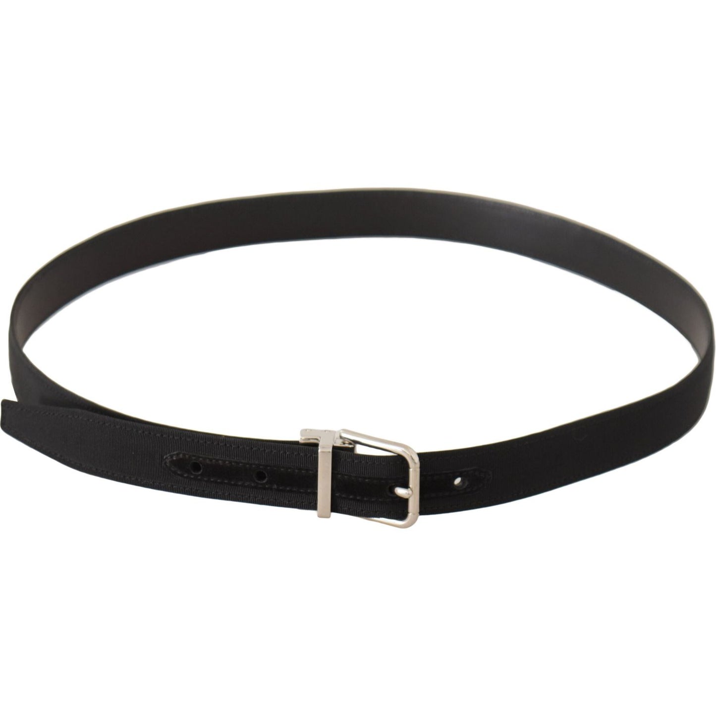 Dolce & Gabbana Elegant Black Canvas and Leather Belt Dolce & Gabbana Dark Slate Gray