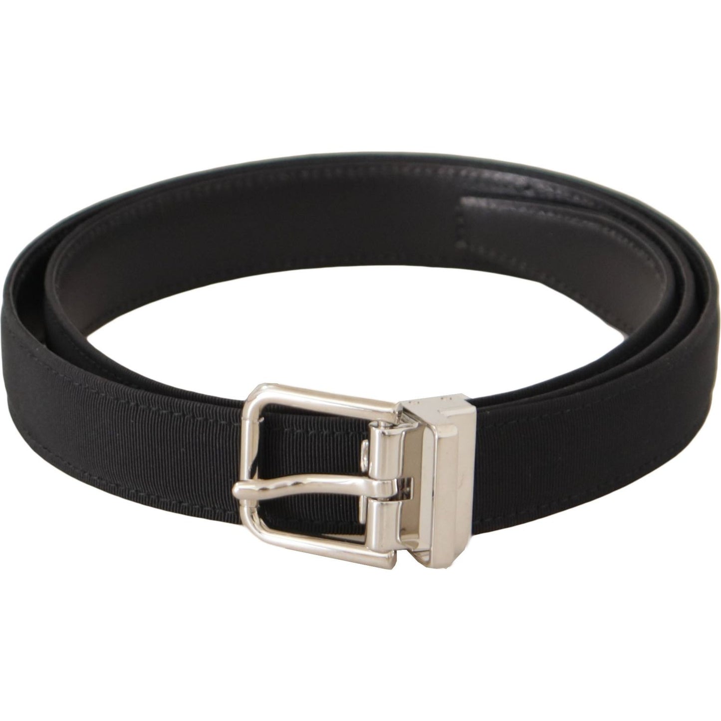 Dolce & Gabbana Elegant Black Canvas and Leather Belt Dolce & Gabbana Dark Slate Gray