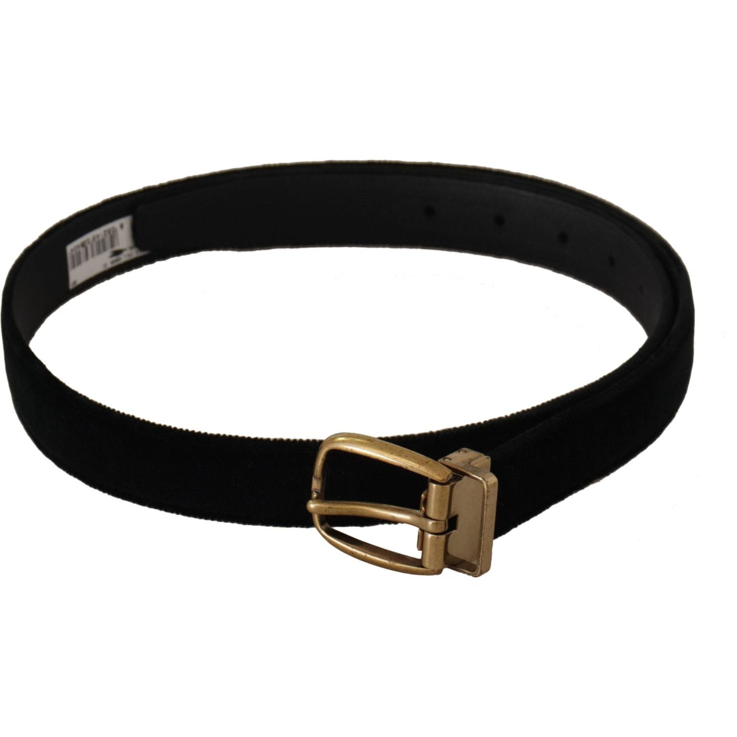 Dolce & Gabbana Chic Velvet Elegance Belt Dolce & Gabbana Black