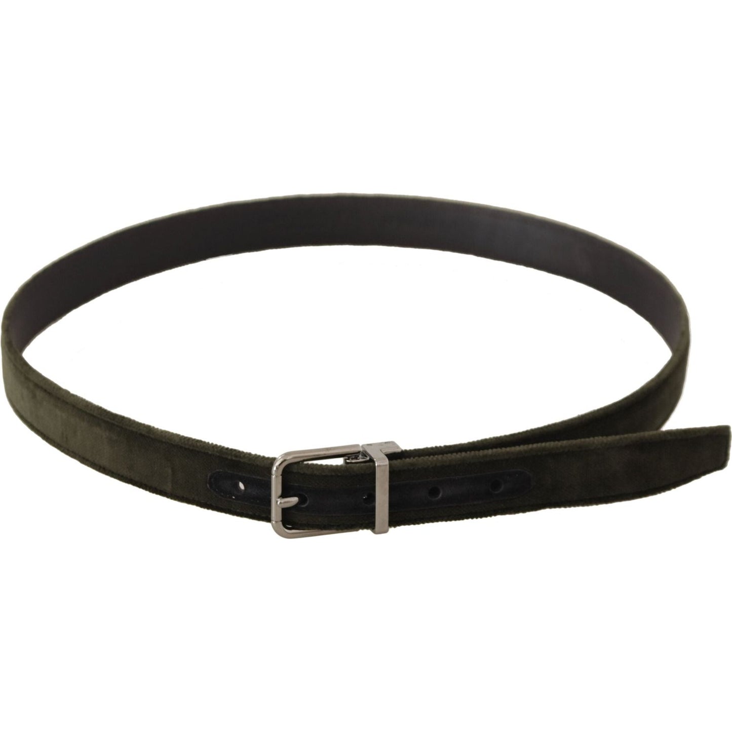 Dolce & Gabbana Elegant Velvet Leather Green Belt Dolce & Gabbana Dark Slate Gray