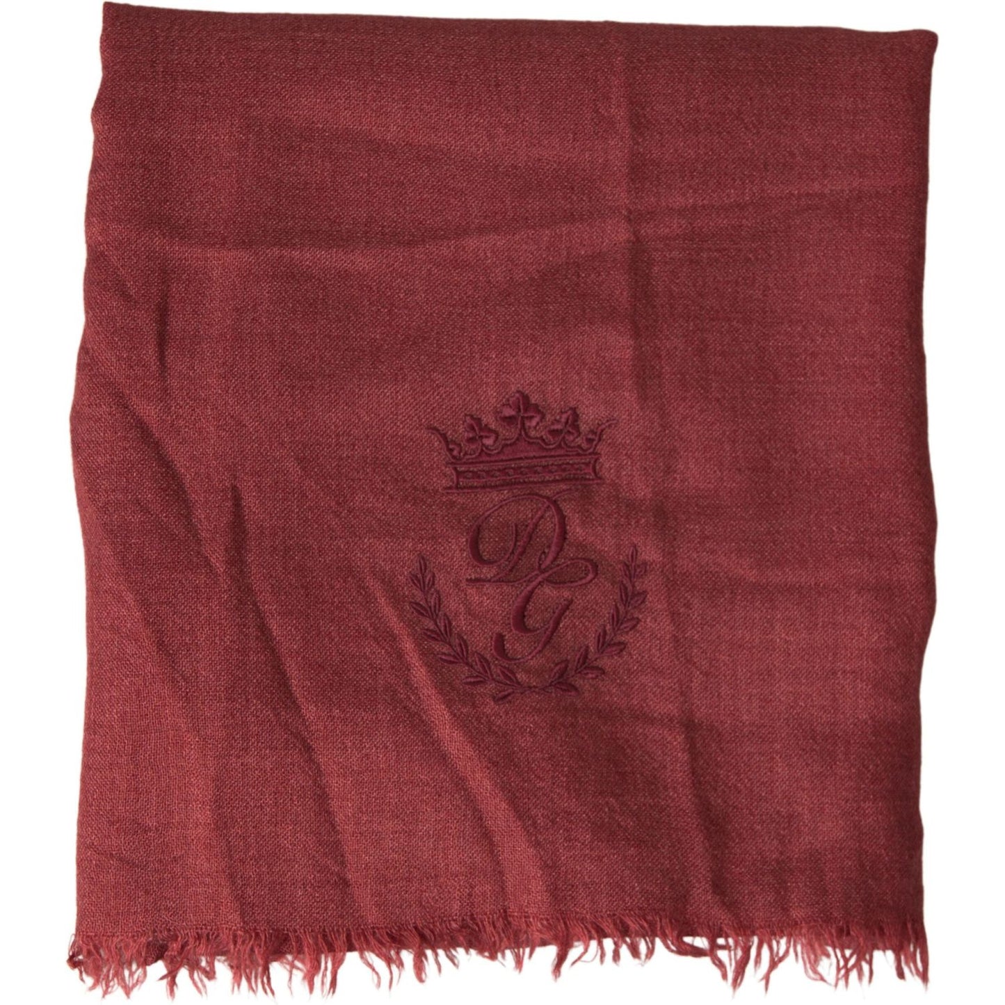 Dolce & Gabbana Luxury Cashmere Silk Men's Maroon Scarf Dolce & Gabbana Saddle Brown