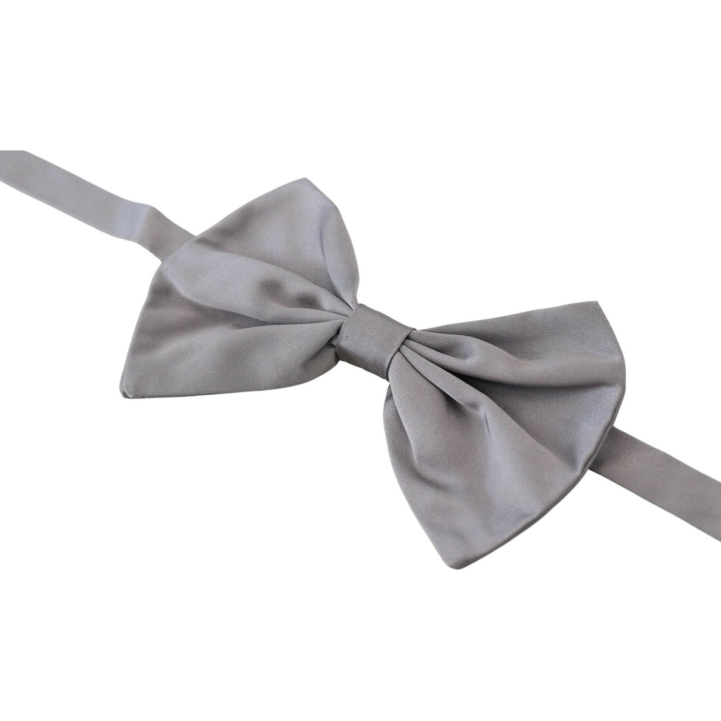 Dolce & Gabbana Elegant Silver Gray Silk Bow Tie Dolce & Gabbana Light Slate Gray