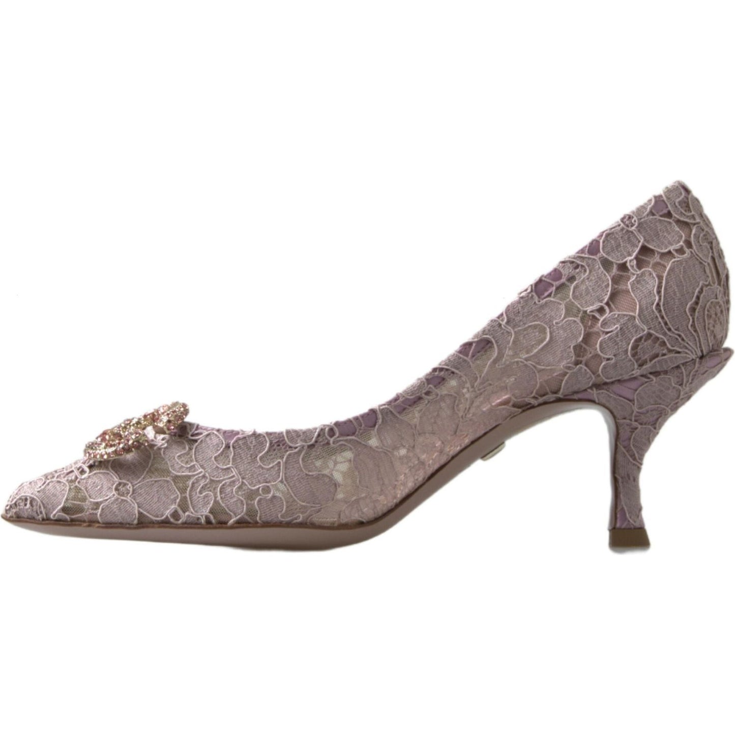 Dolce & Gabbana Elegant Pink Crystal Embellished Heels Dolce & Gabbana Dim Gray