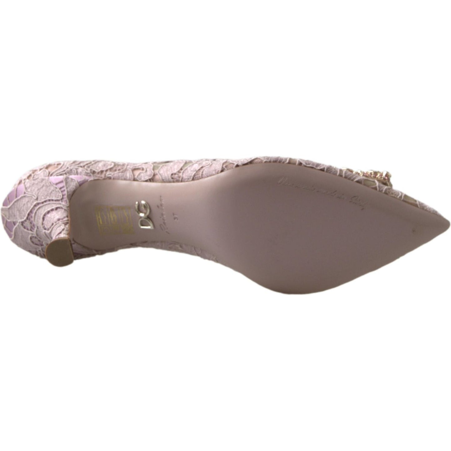 Dolce & Gabbana Elegant Pink Crystal Embellished Heels Dolce & Gabbana Dim Gray