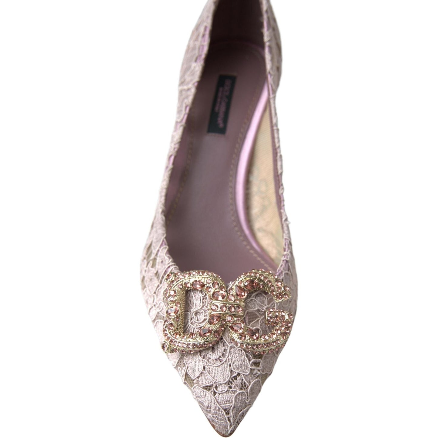 Dolce & Gabbana Elegant Pink Crystal Embellished Heels Dolce & Gabbana Dim Gray