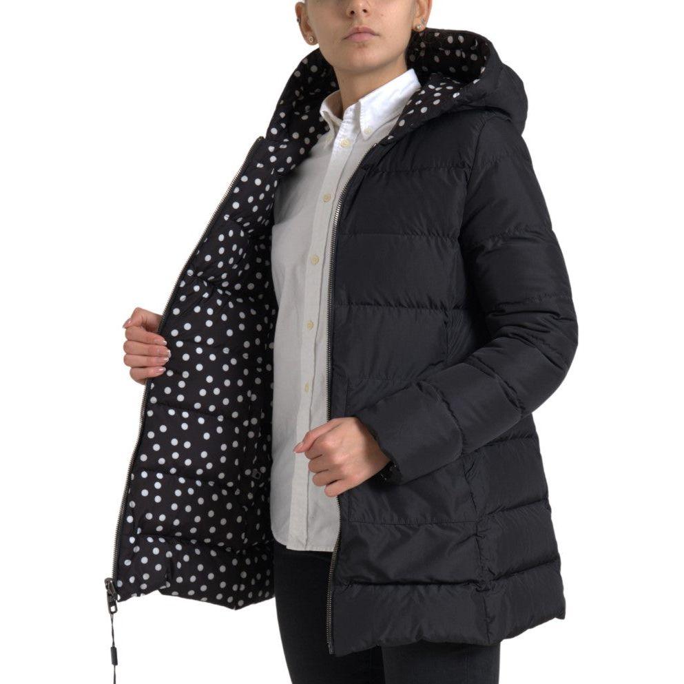 Dolce & Gabbana Elegant Full Zip Black Hooded Jacket Dolce & Gabbana Dark Slate Gray