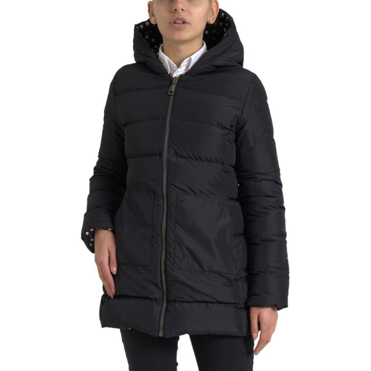 Dolce & Gabbana Elegant Full Zip Black Hooded Jacket Dolce & Gabbana Dark Slate Gray