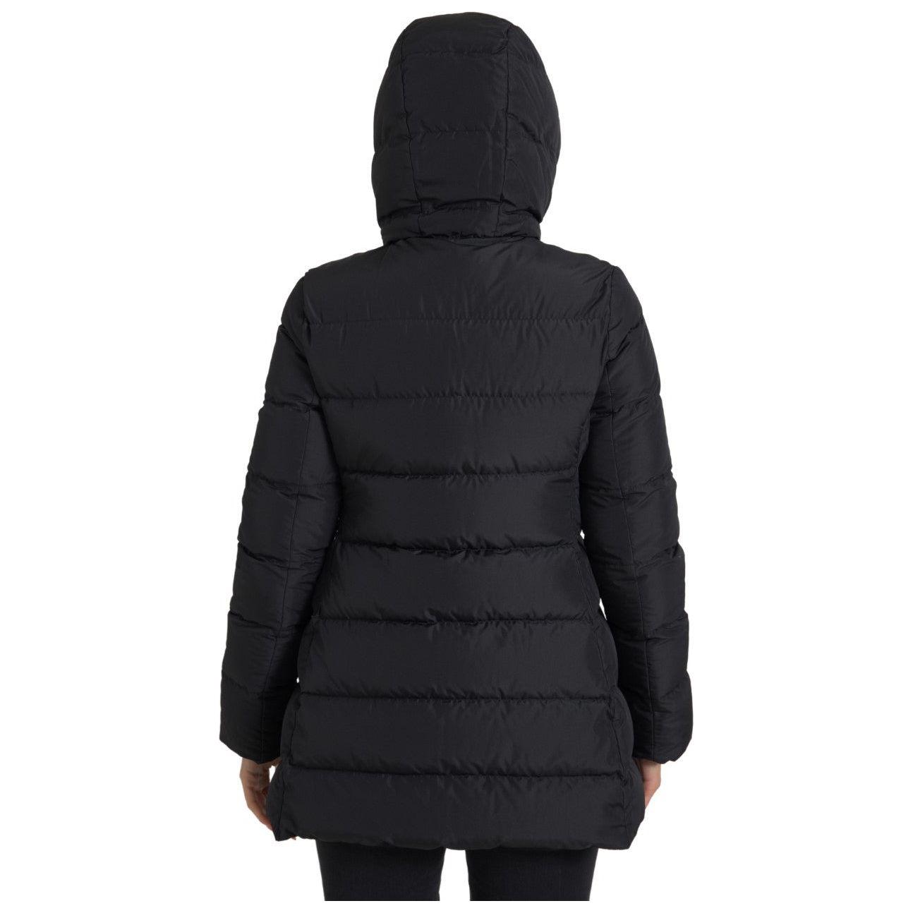 Dolce & Gabbana Elegant Full Zip Black Hooded Jacket Dolce & Gabbana Dark Slate Gray