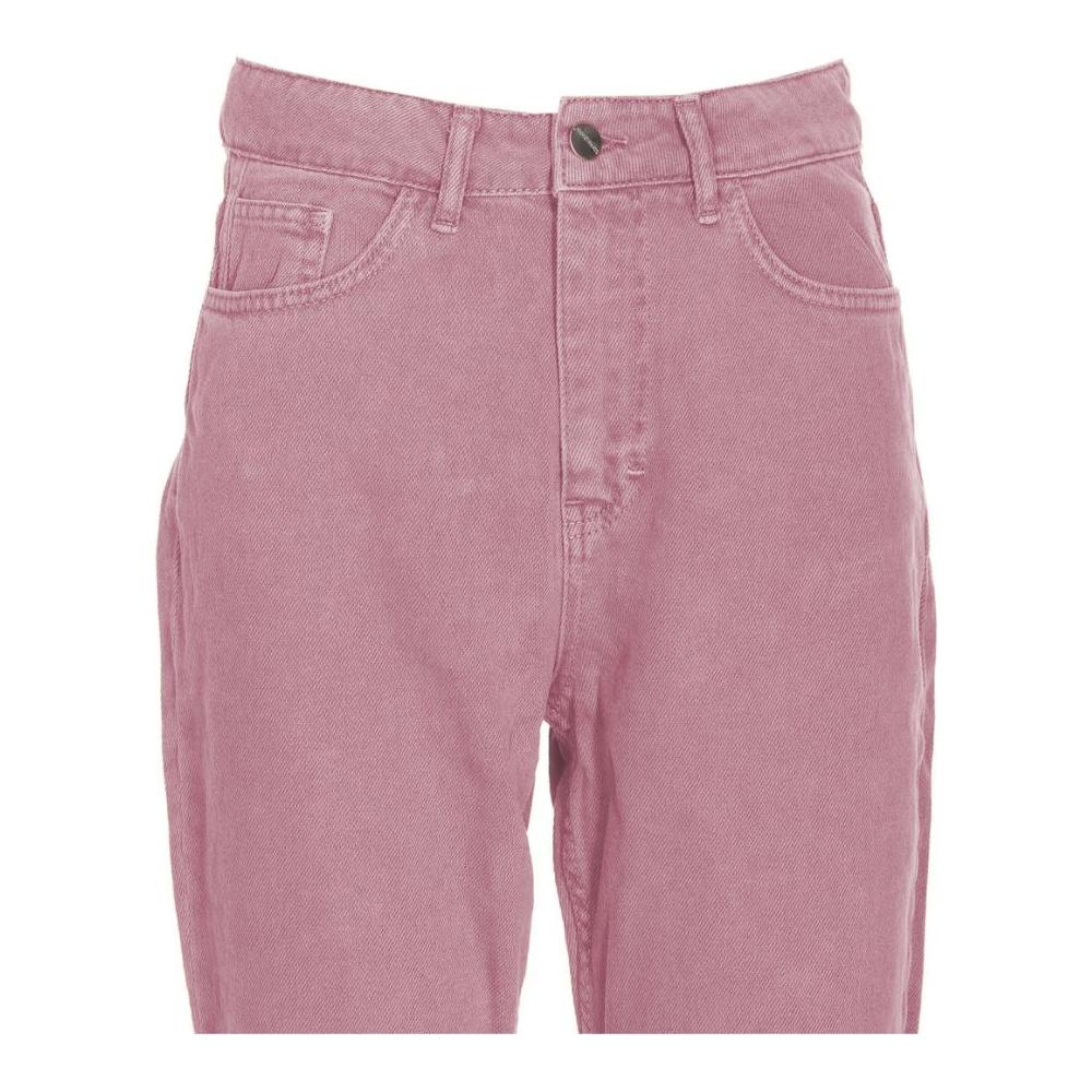 Hinnominate Chic Pink Raw Cut Bottom Jeans Hinnominate Rosy Brown