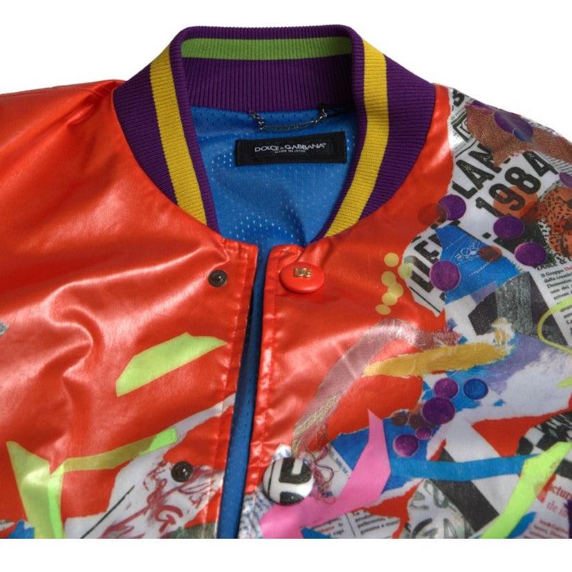 Dolce & Gabbana Elegant Orange Bomber Jacket - Men's Luxury Outerwear Dolce & Gabbana Sienna