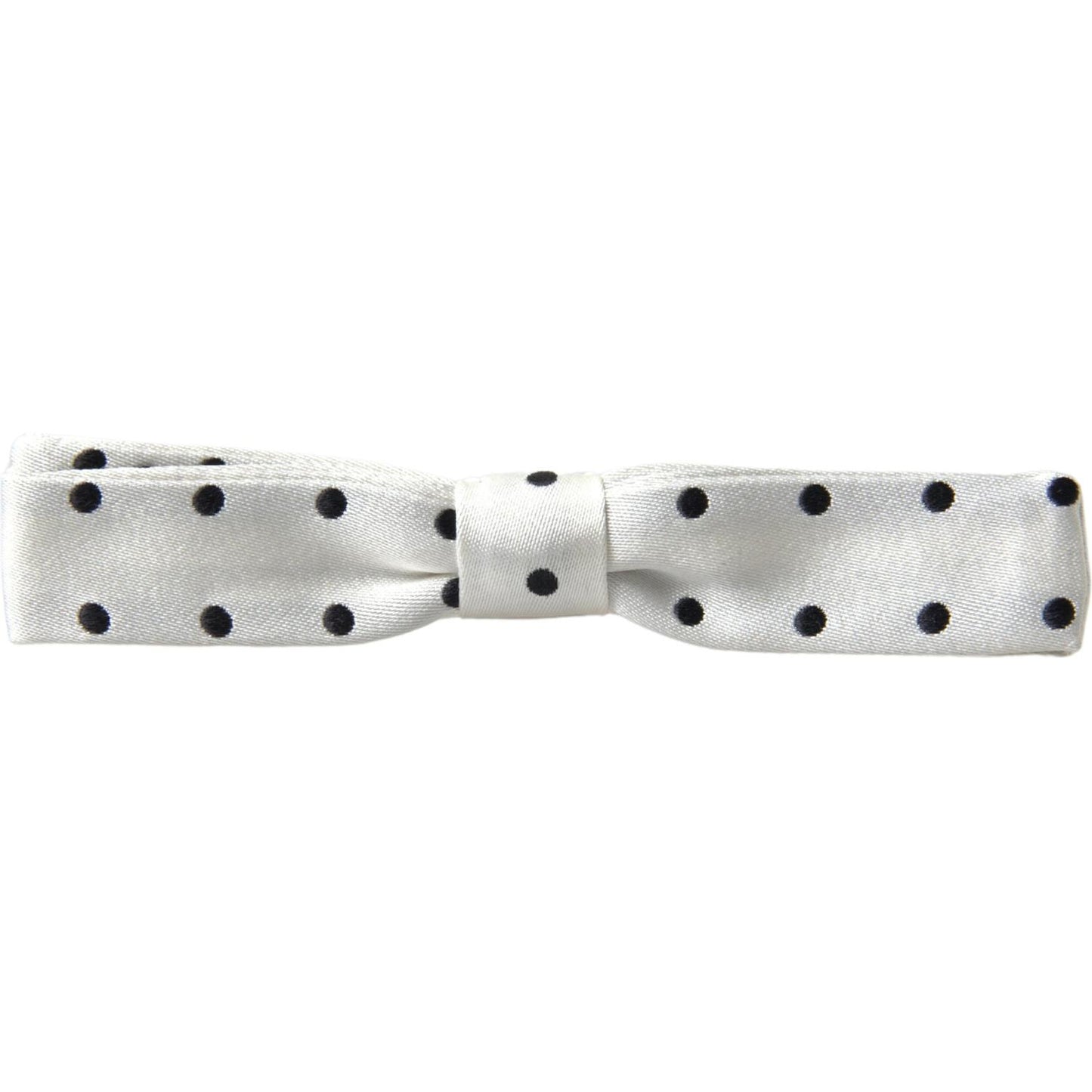 Dolce & Gabbana Stylish Polka Dot Silk Bow Tie Dolce & Gabbana Light Gray
