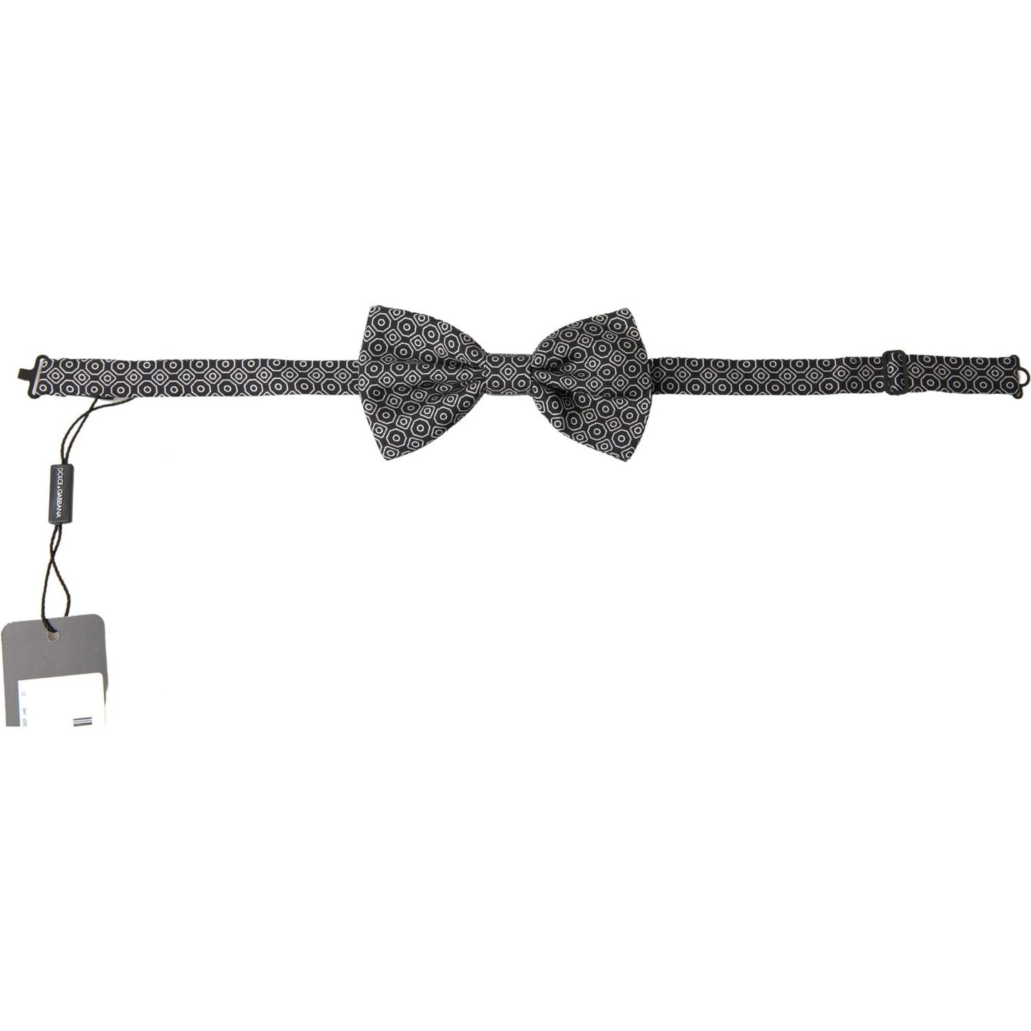Dolce & Gabbana Elegant Black and White Silk Bow Tie Dolce & Gabbana Dark Slate Gray