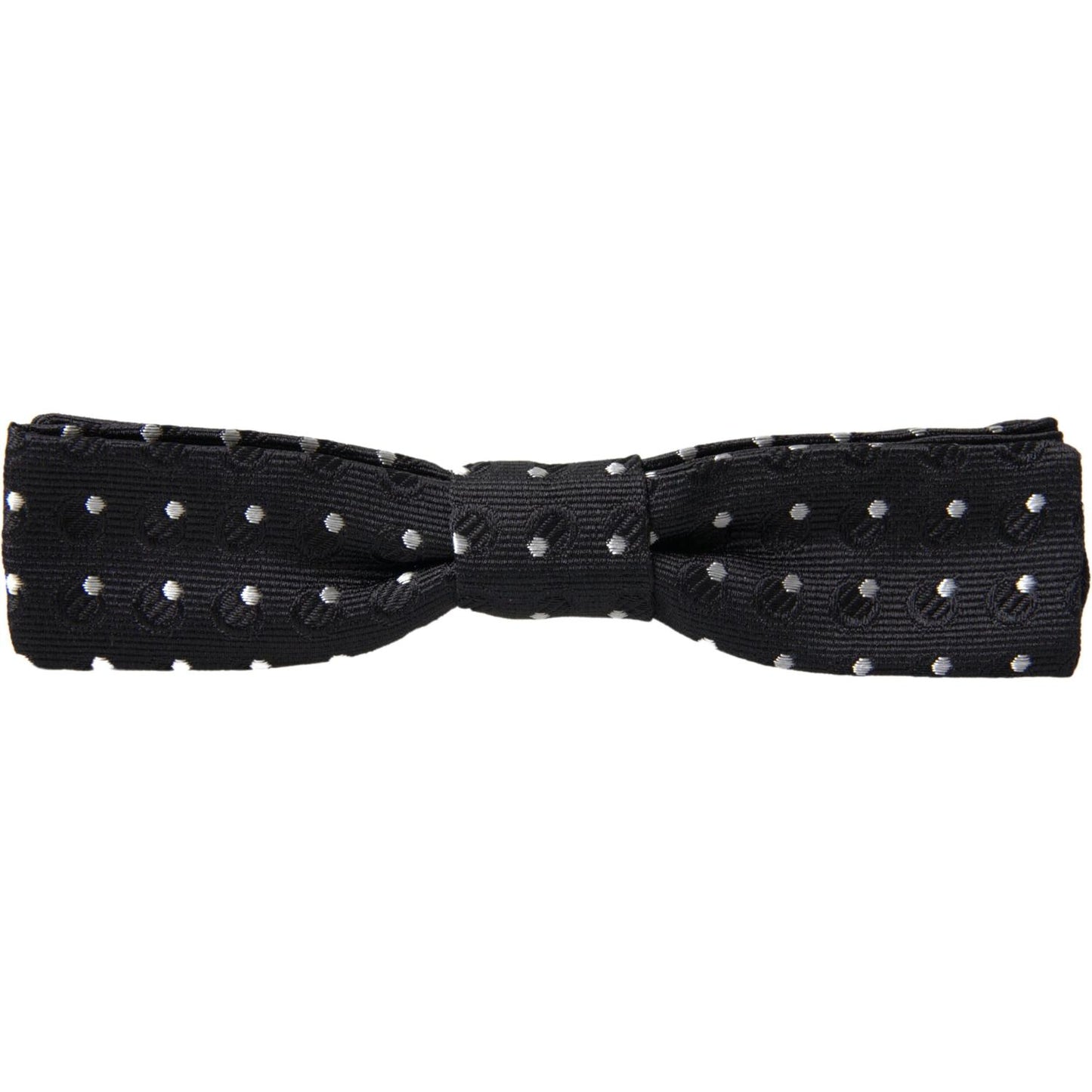 Dolce & Gabbana Elegant Silk Black Bow Tie with Signature Clasp Dolce & Gabbana Black