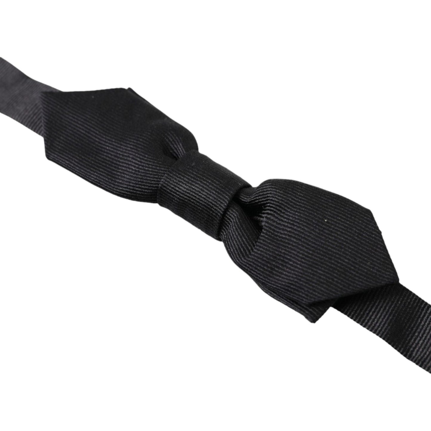 Dolce & Gabbana Elegant Silk Black Bow Tie for Sophisticated Style Dolce & Gabbana Dark Slate Gray