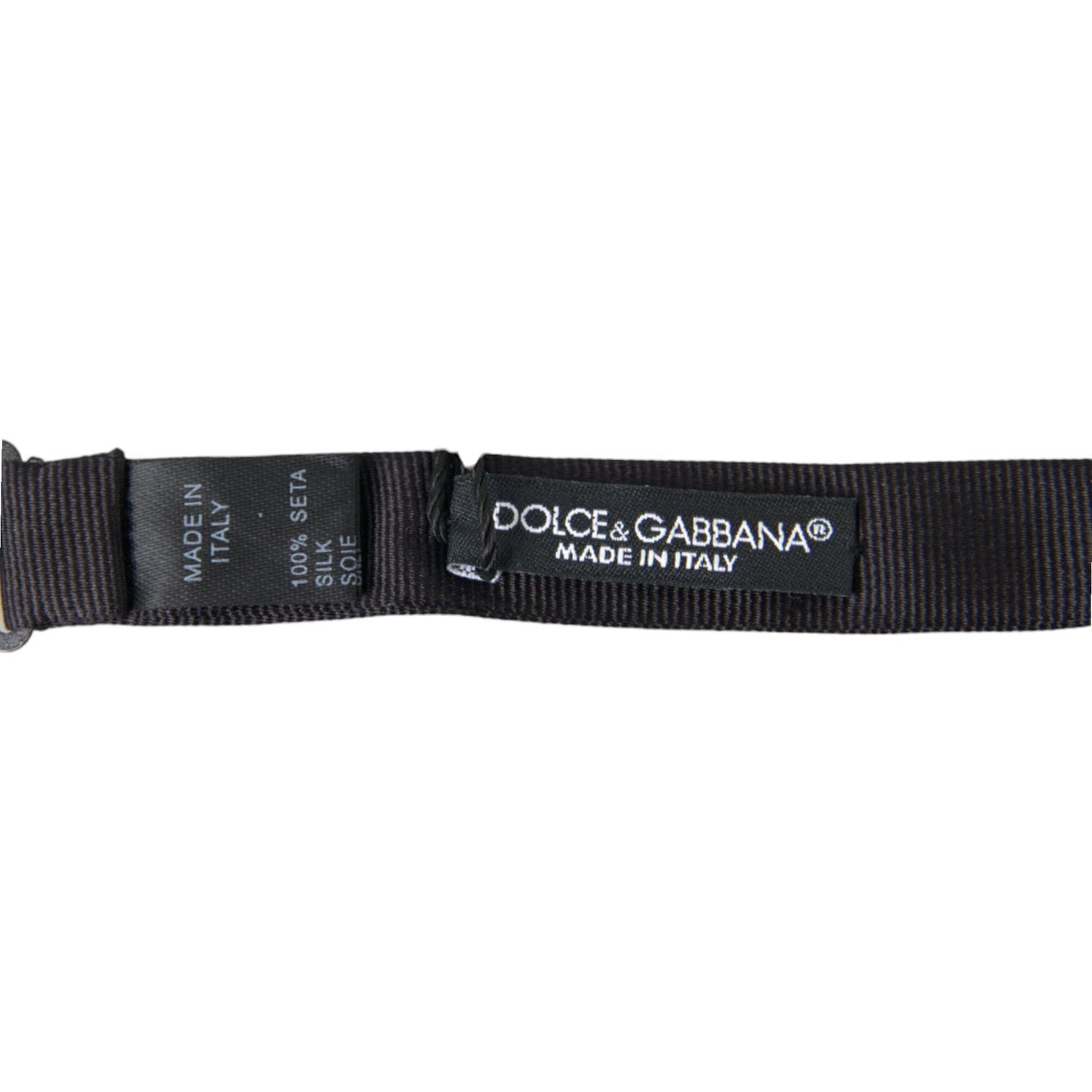 Dolce & Gabbana Elegant Silk Black Bow Tie for Sophisticated Style Dolce & Gabbana Dark Slate Gray