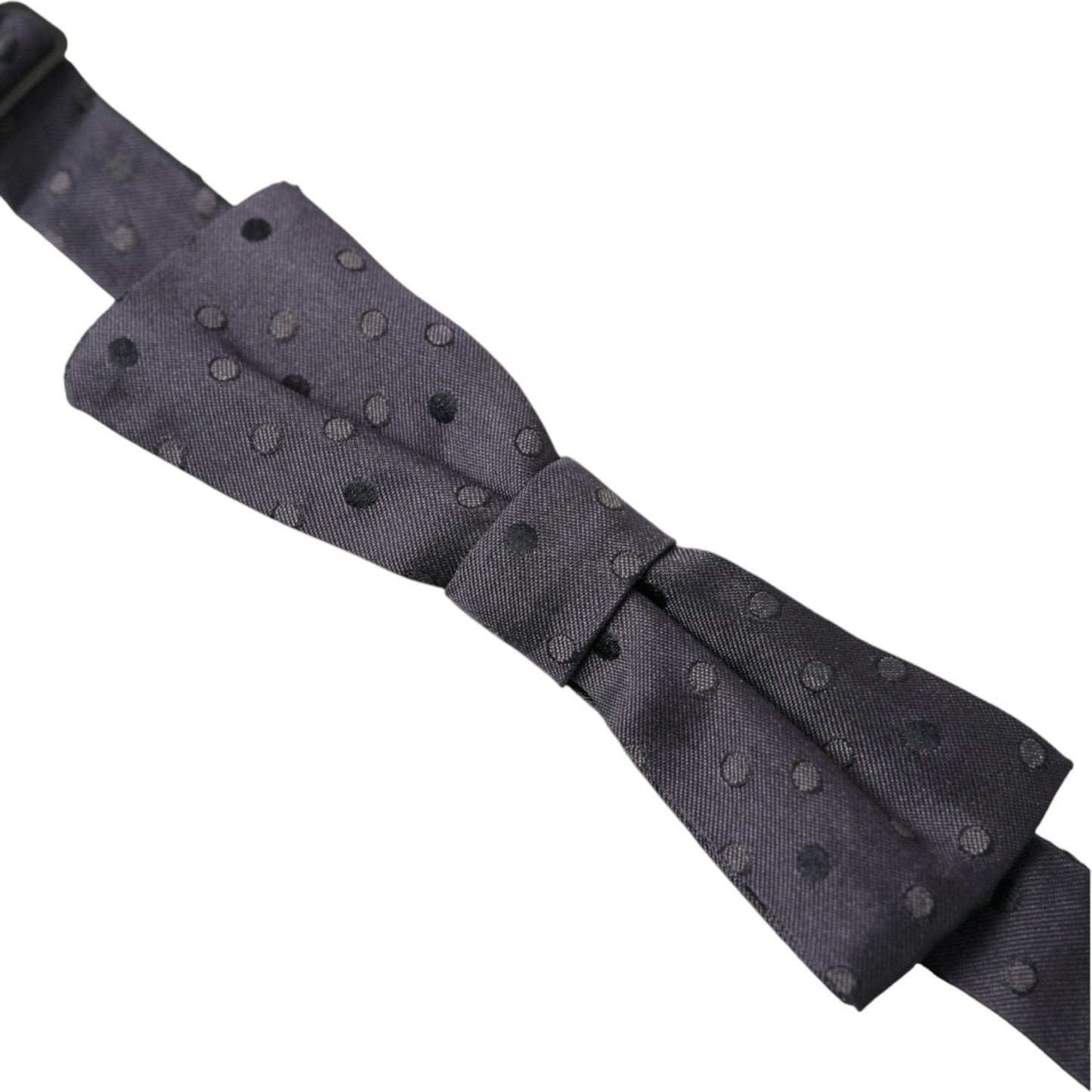 Dolce & Gabbana Elegant Silk Polka Dot Bow Tie Dolce & Gabbana Dark Slate Gray