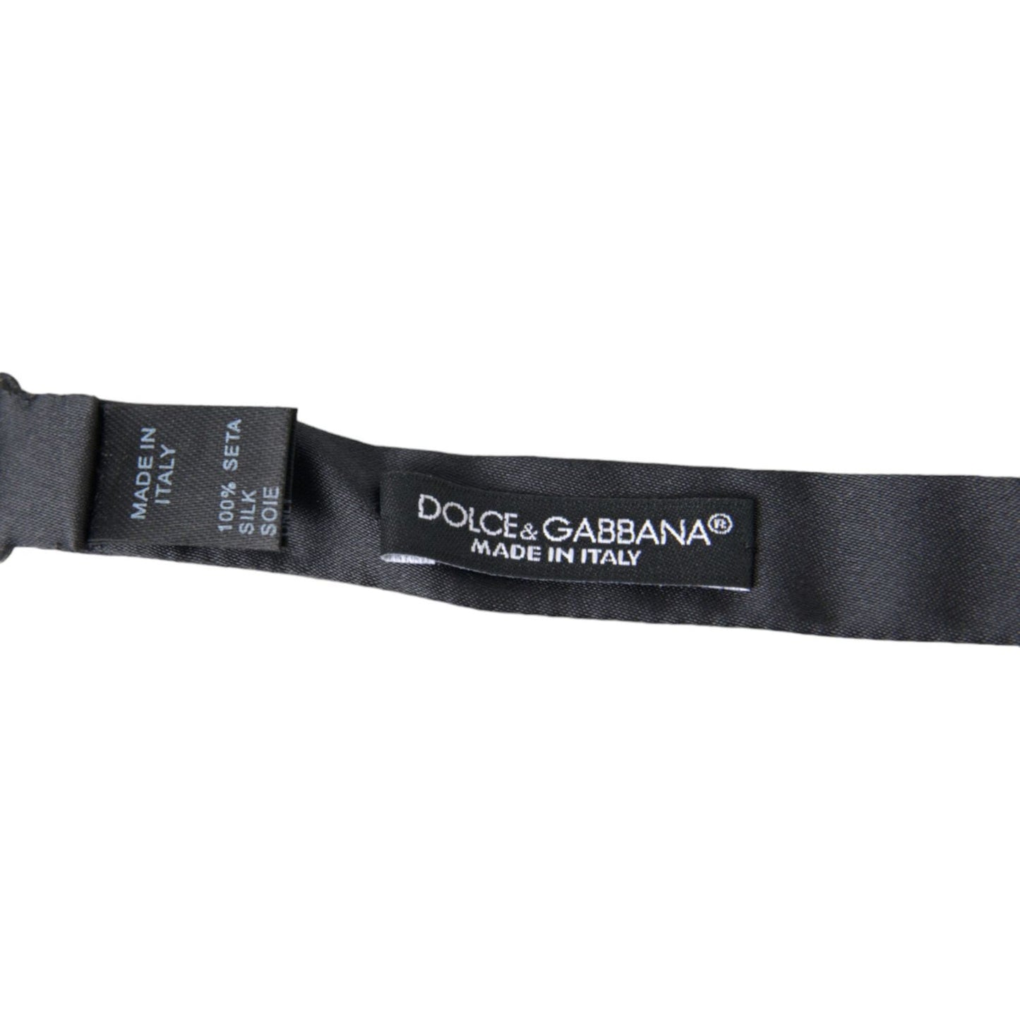 Dolce & Gabbana Elegant Anthracite Gray Silk Bow Tie Dolce & Gabbana Dark Slate Gray