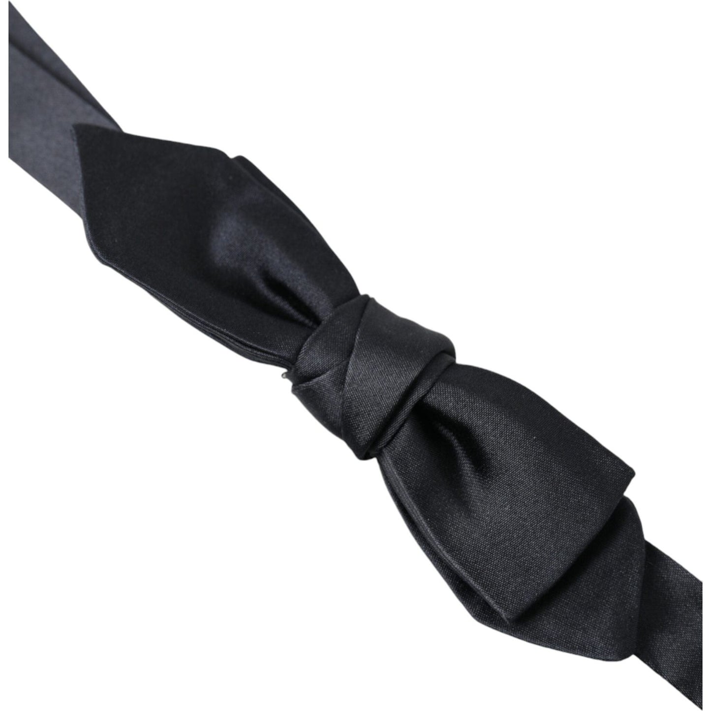 Dolce & Gabbana Elegant Dark Blue Silk Bow Tie Dolce & Gabbana Dark Slate Gray