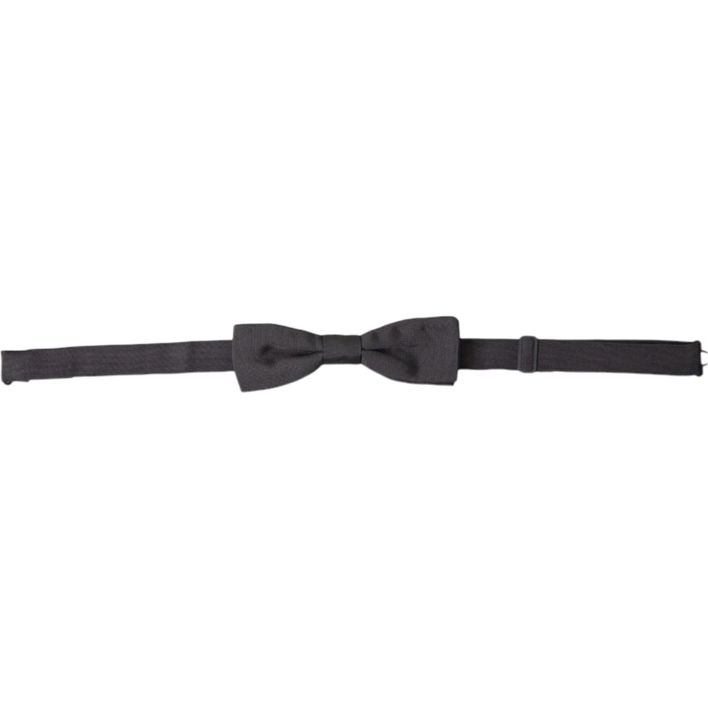 Dolce & Gabbana Elegant Silk Dark Gray Bow Tie Dolce & Gabbana Dark Slate Gray